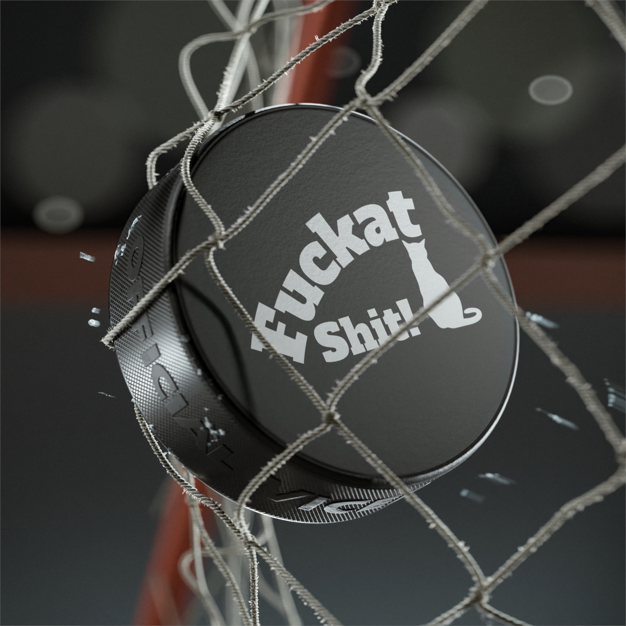 Fuckat Shit! Hockey Puck | Novelty Ice Hockey Puck - Image 3