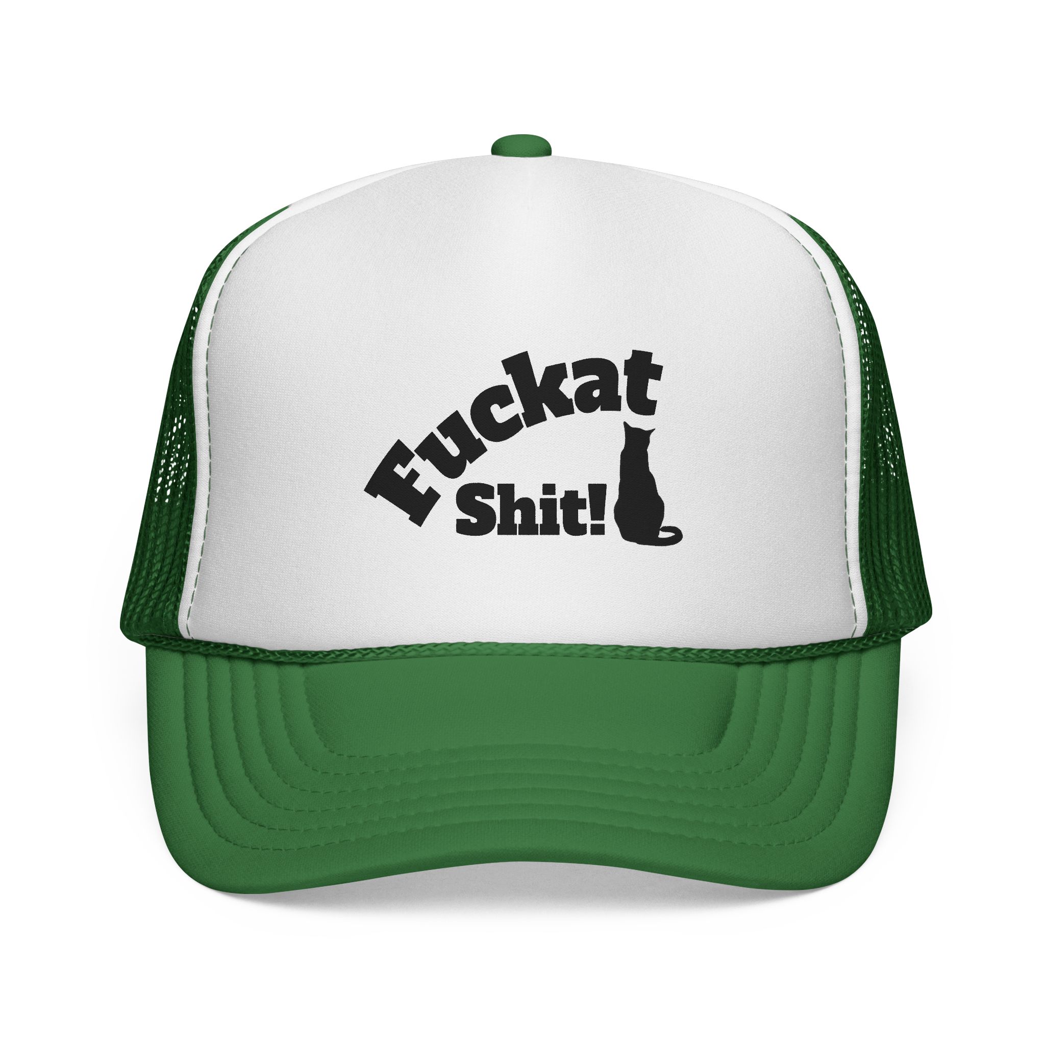 Fuckat Shit! Trucker Cap (with cat) | Mesh Snapback Hat - Image 9