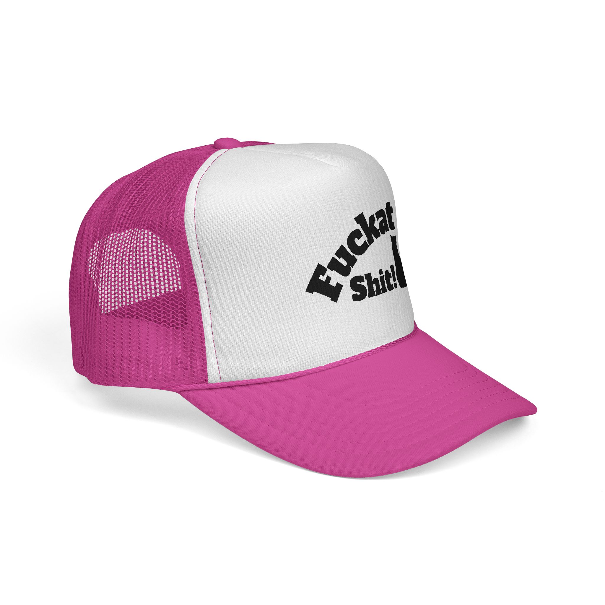 Fuckat Shit! Trucker Cap (with cat) | Mesh Snapback Hat - Image 38