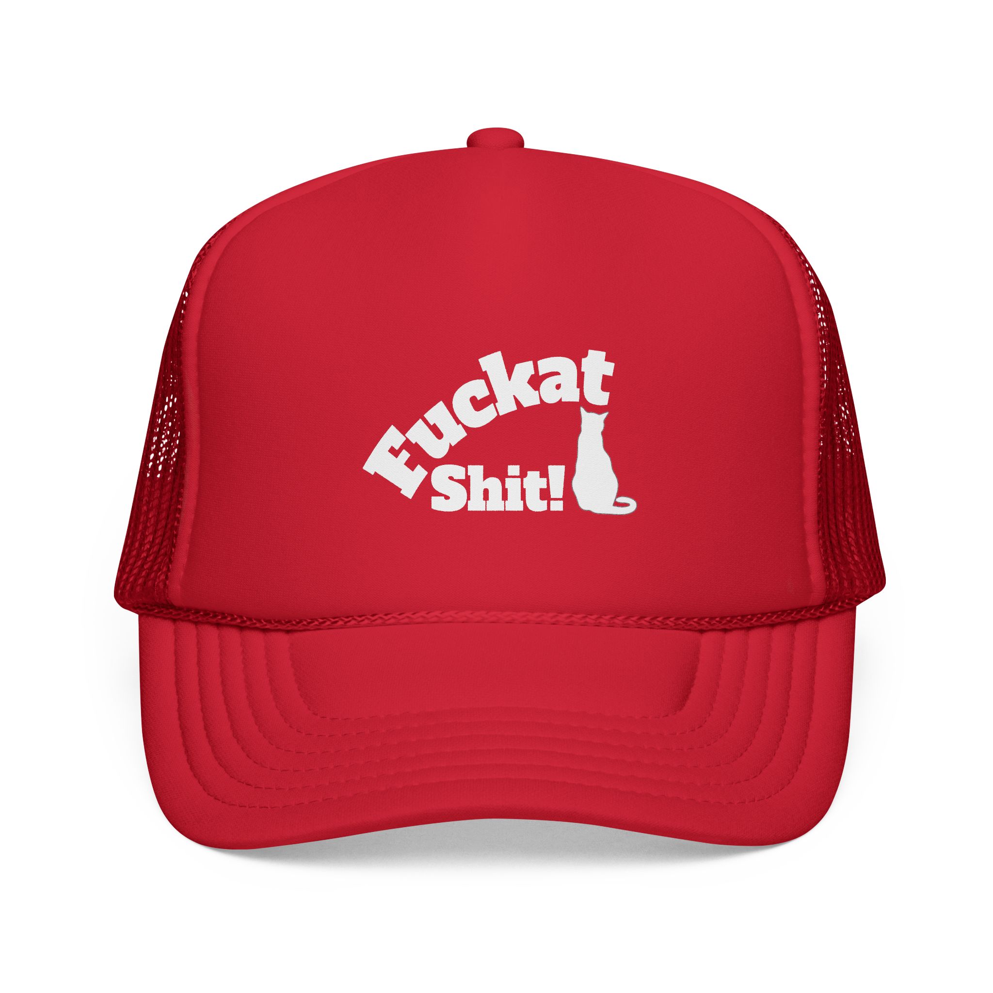 Fuckat Shit! Trucker Cap (with cat) | Mesh Snapback Hat