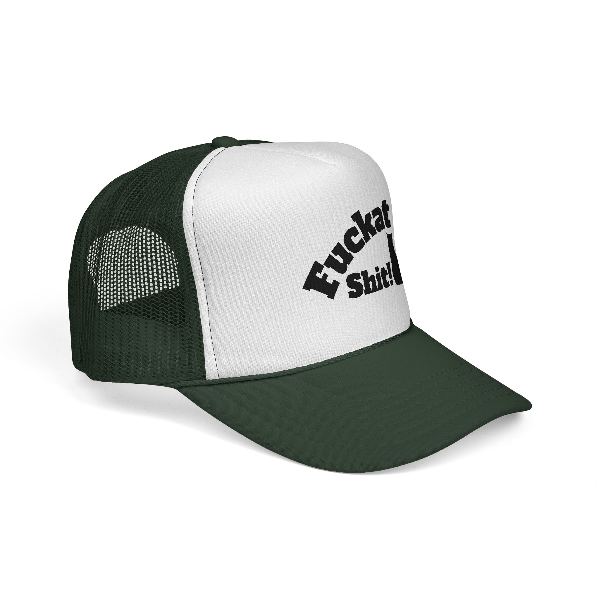 Fuckat Shit! Trucker Cap (with cat) | Mesh Snapback Hat - Image 14