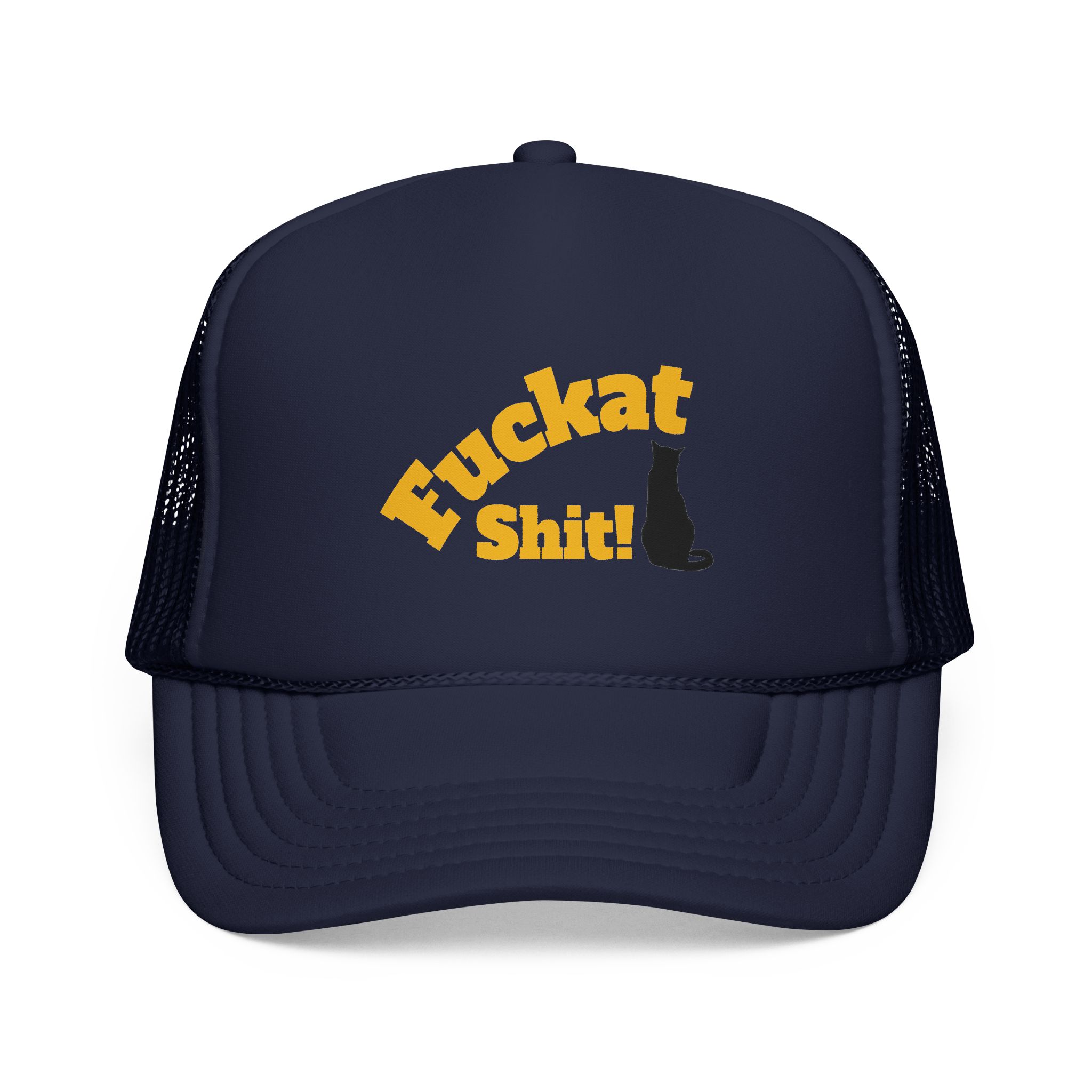 Fuckat Shit! Trucker Cap (with cat) | Mesh Snapback Hat - Image 25