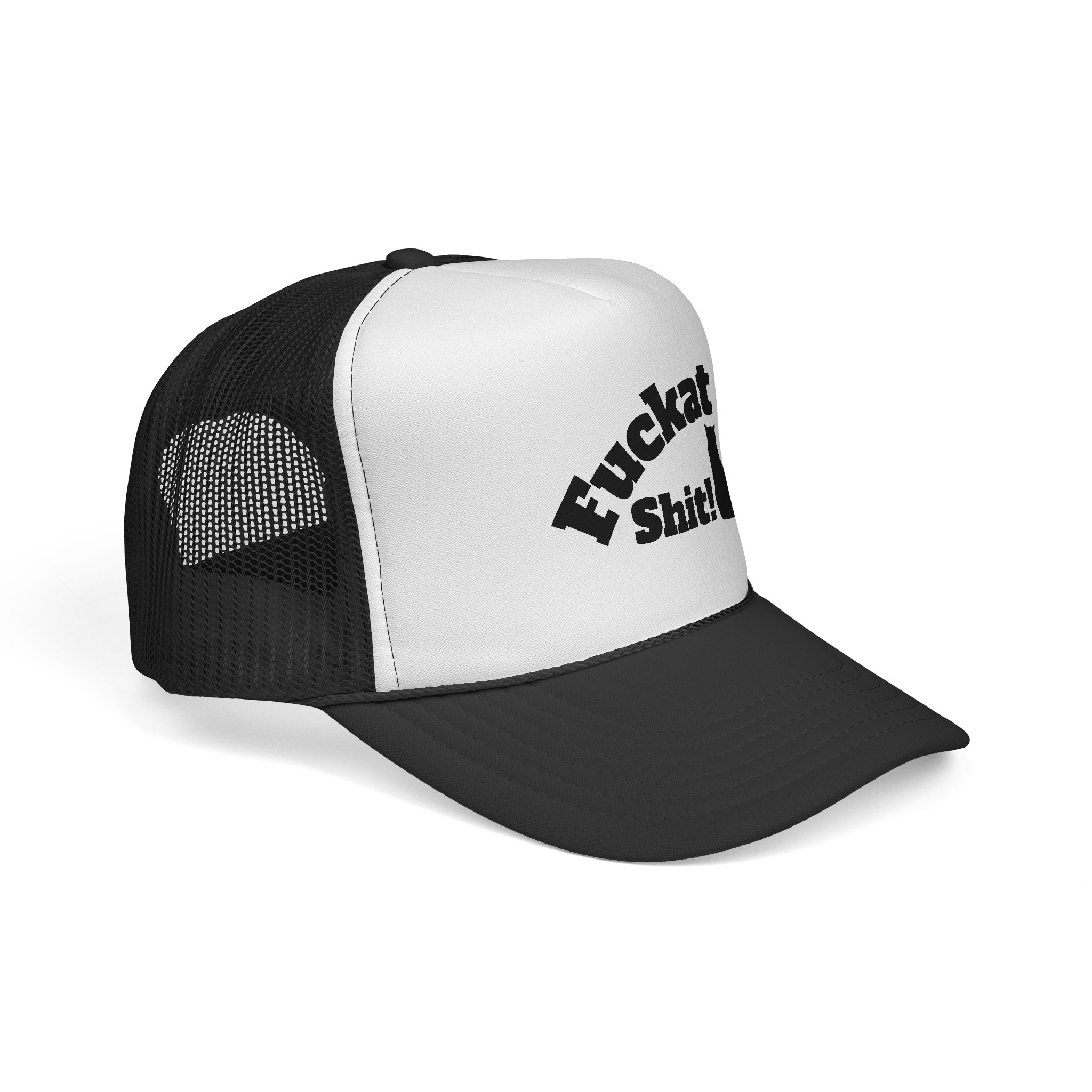 Fuckat Shit! Trucker Cap (with cat) | Mesh Snapback Hat - Image 34