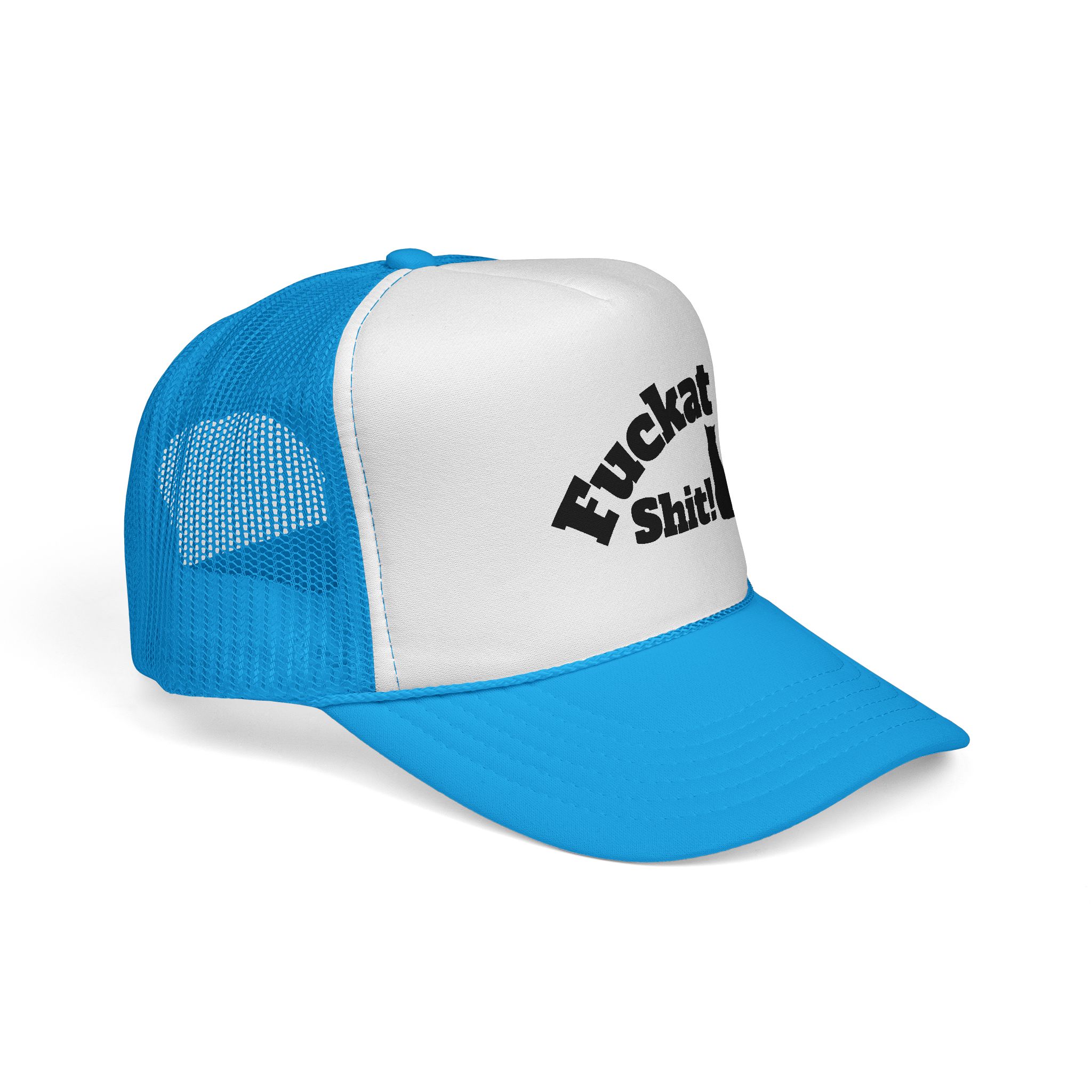 Fuckat Shit! Trucker Cap (with cat) | Mesh Snapback Hat - Image 18