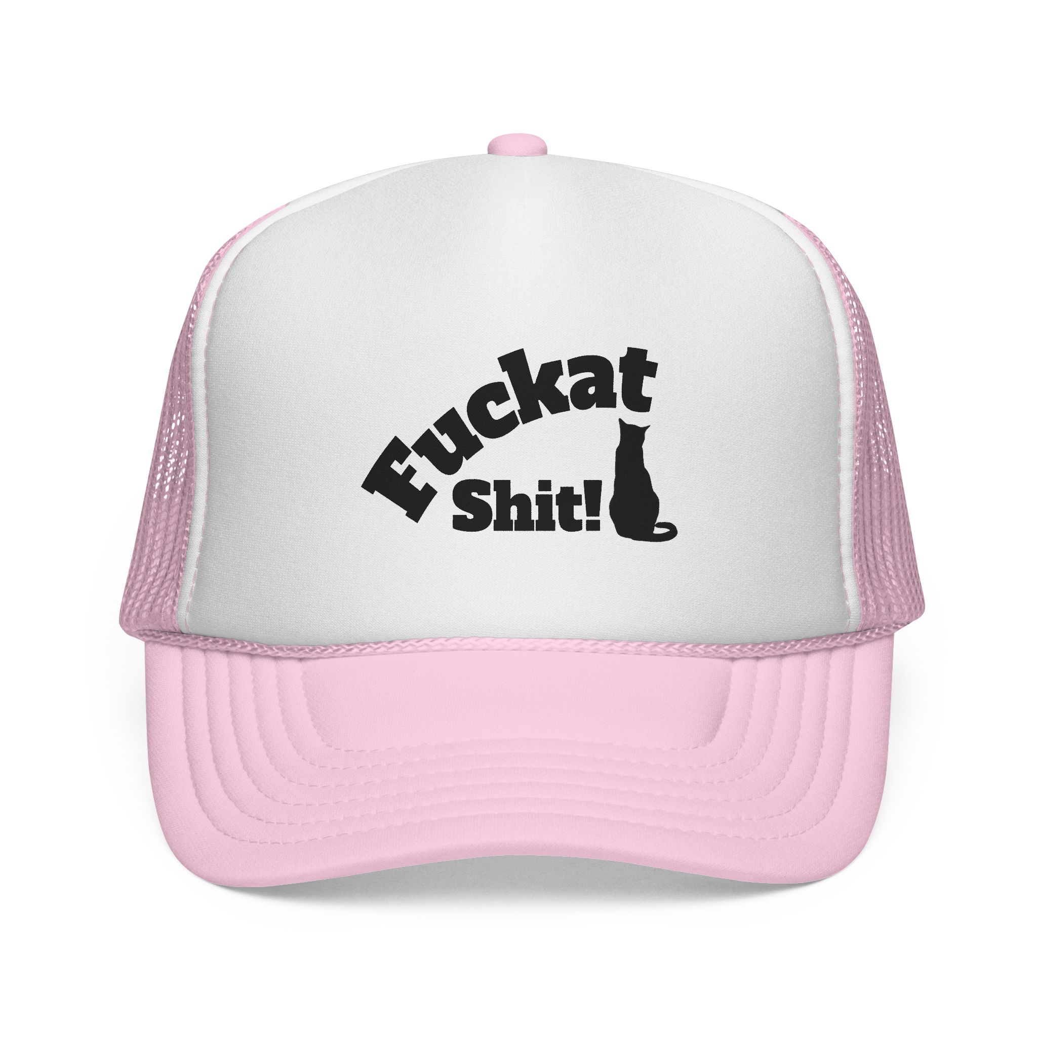 Fuckat Shit! Trucker Cap (with cat) | Mesh Snapback Hat - Image 41