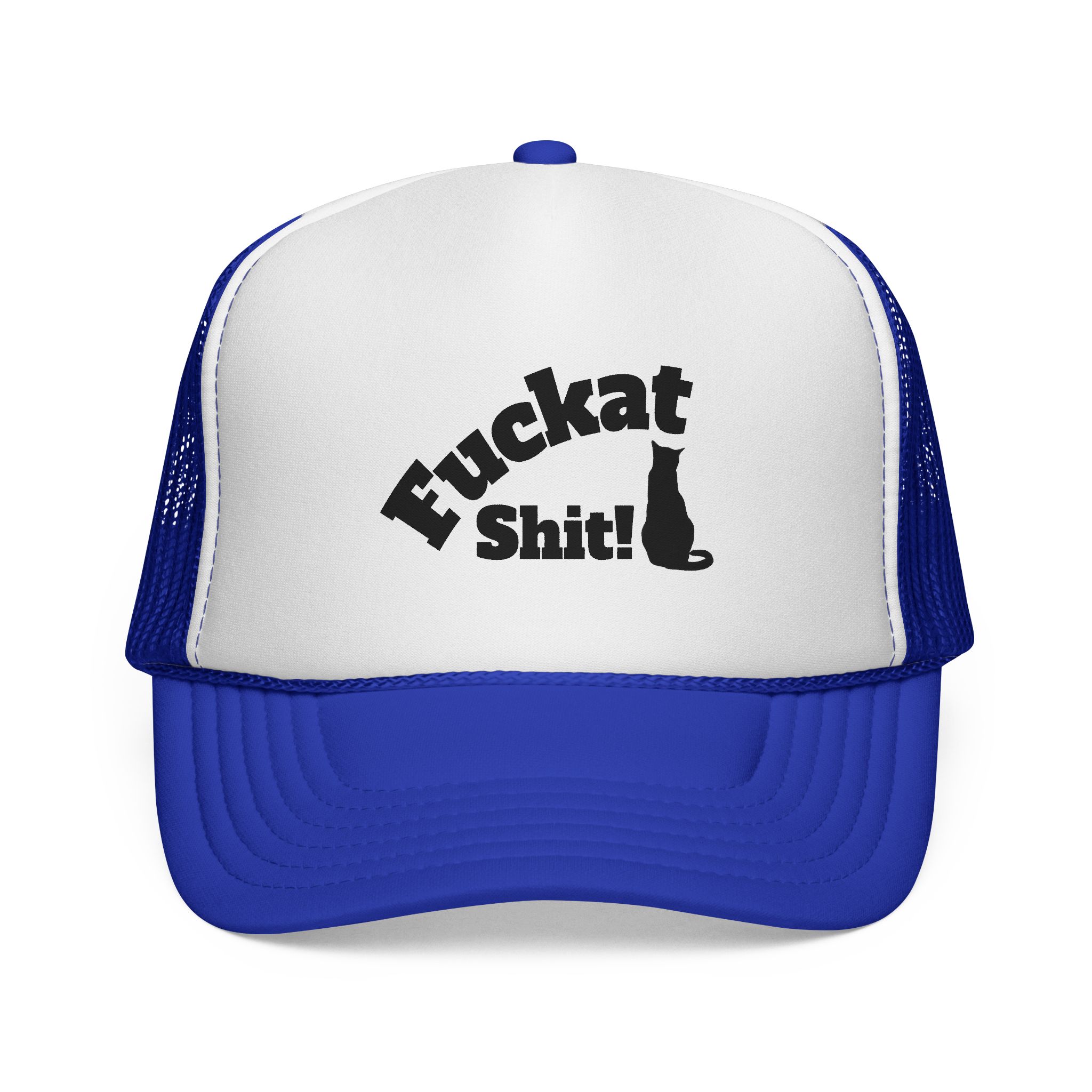 Fuckat Shit! Trucker Cap (with cat) | Mesh Snapback Hat - Image 21