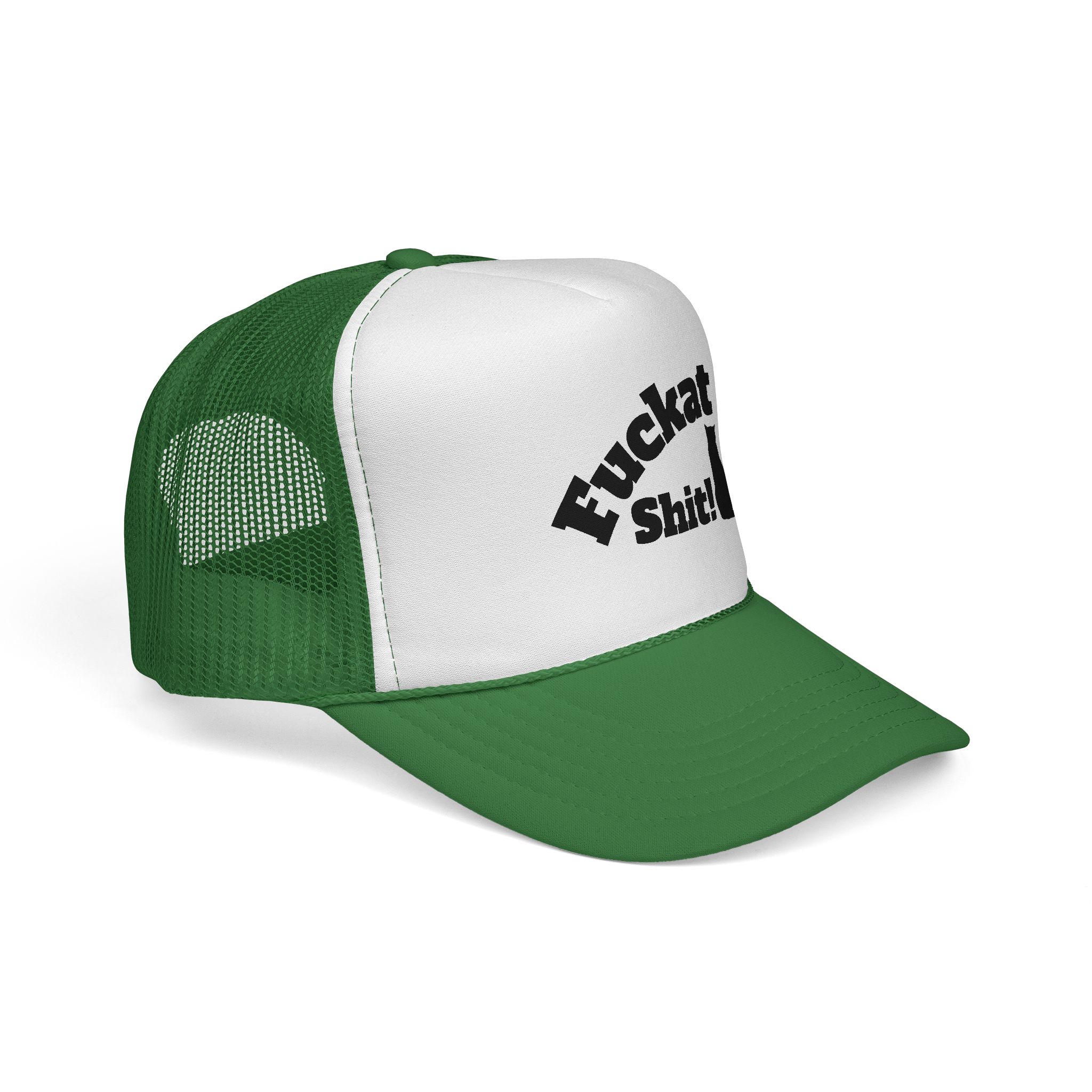 Fuckat Shit! Trucker Cap (with cat) | Mesh Snapback Hat - Image 10