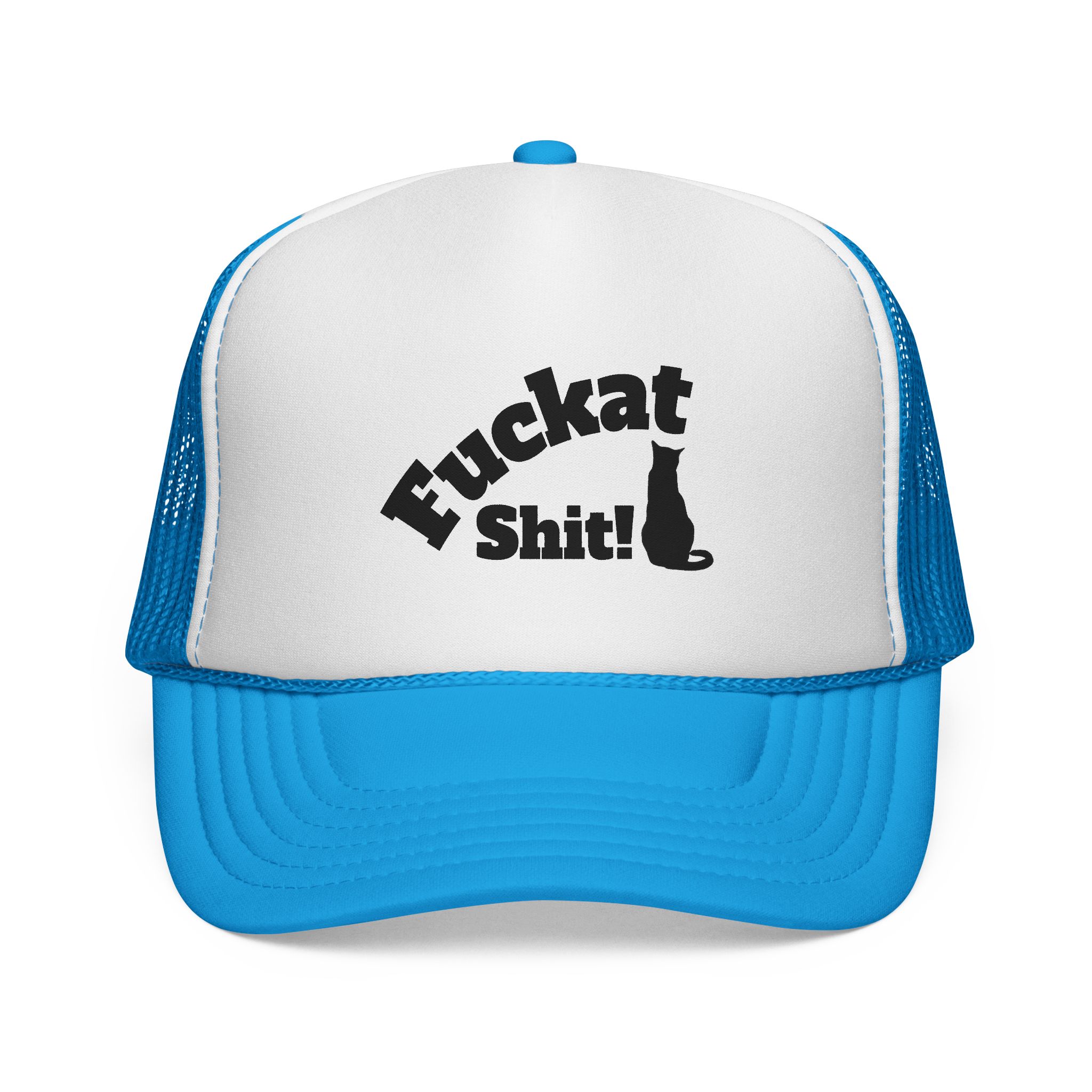 Fuckat Shit! Trucker Cap (with cat) | Mesh Snapback Hat - Image 17