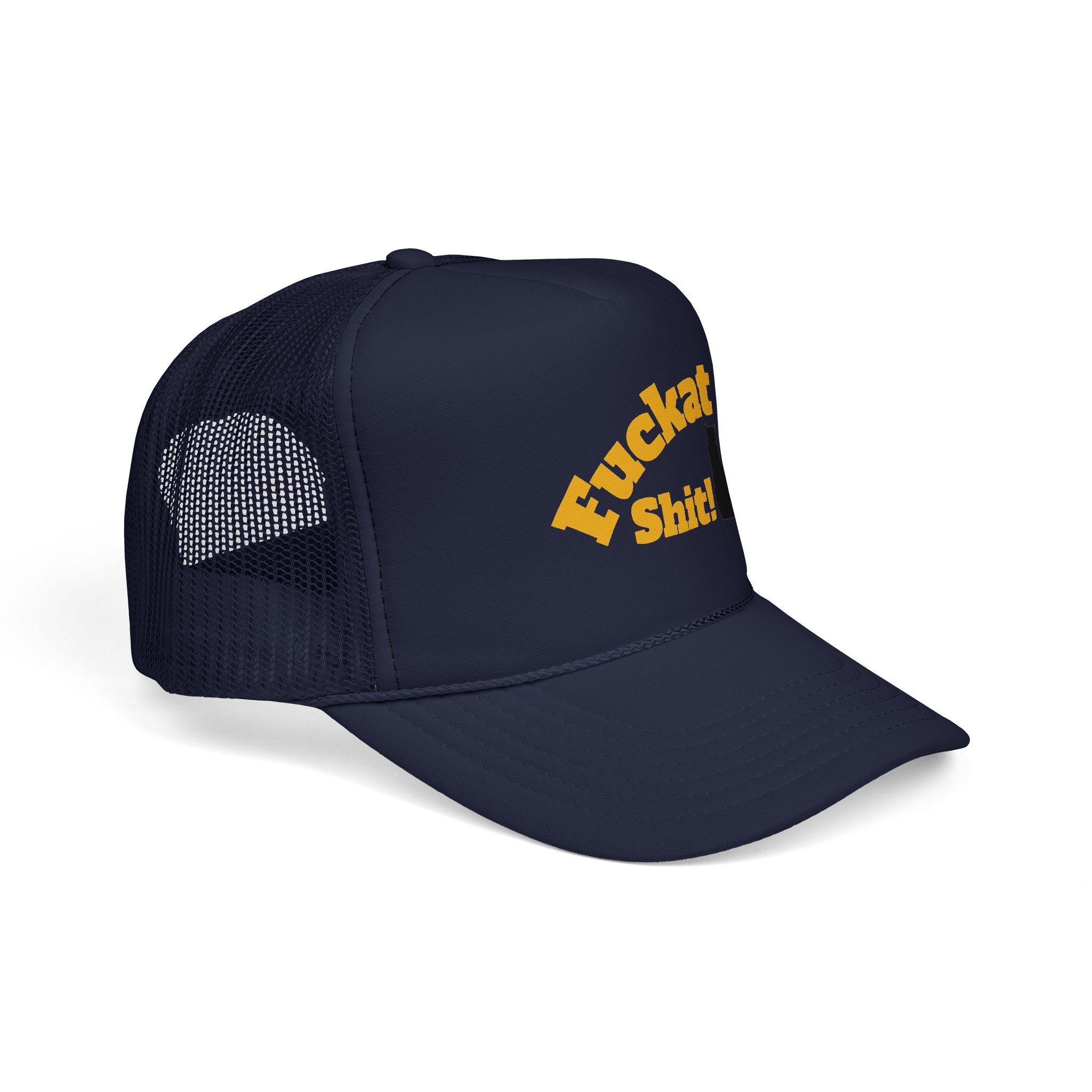 Fuckat Shit! Trucker Cap (with cat) | Mesh Snapback Hat - Image 26
