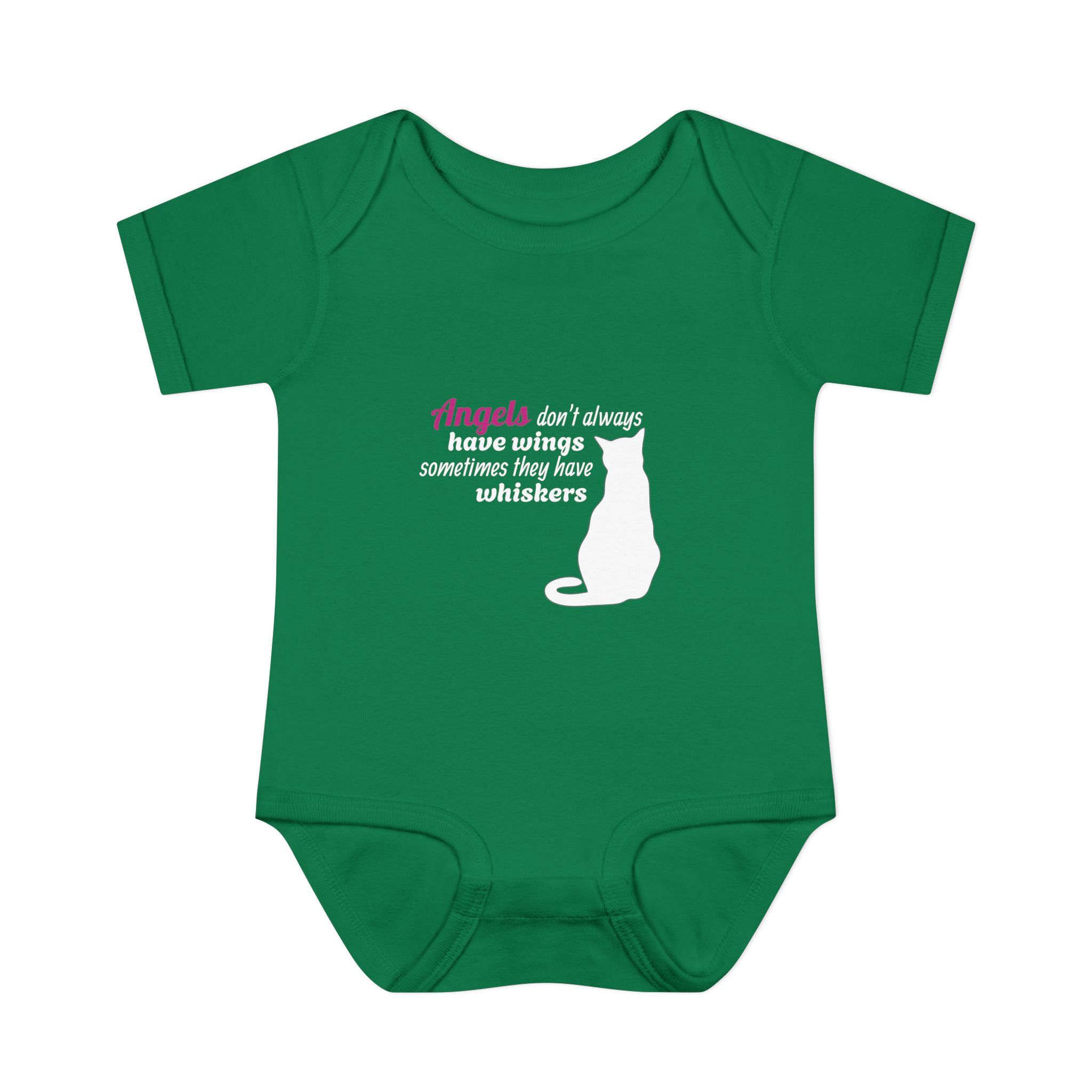 Angels Don't Always Have Wings, Sometimes they have Whiskers! Infant Baby Rib Bodysuit - Image 8