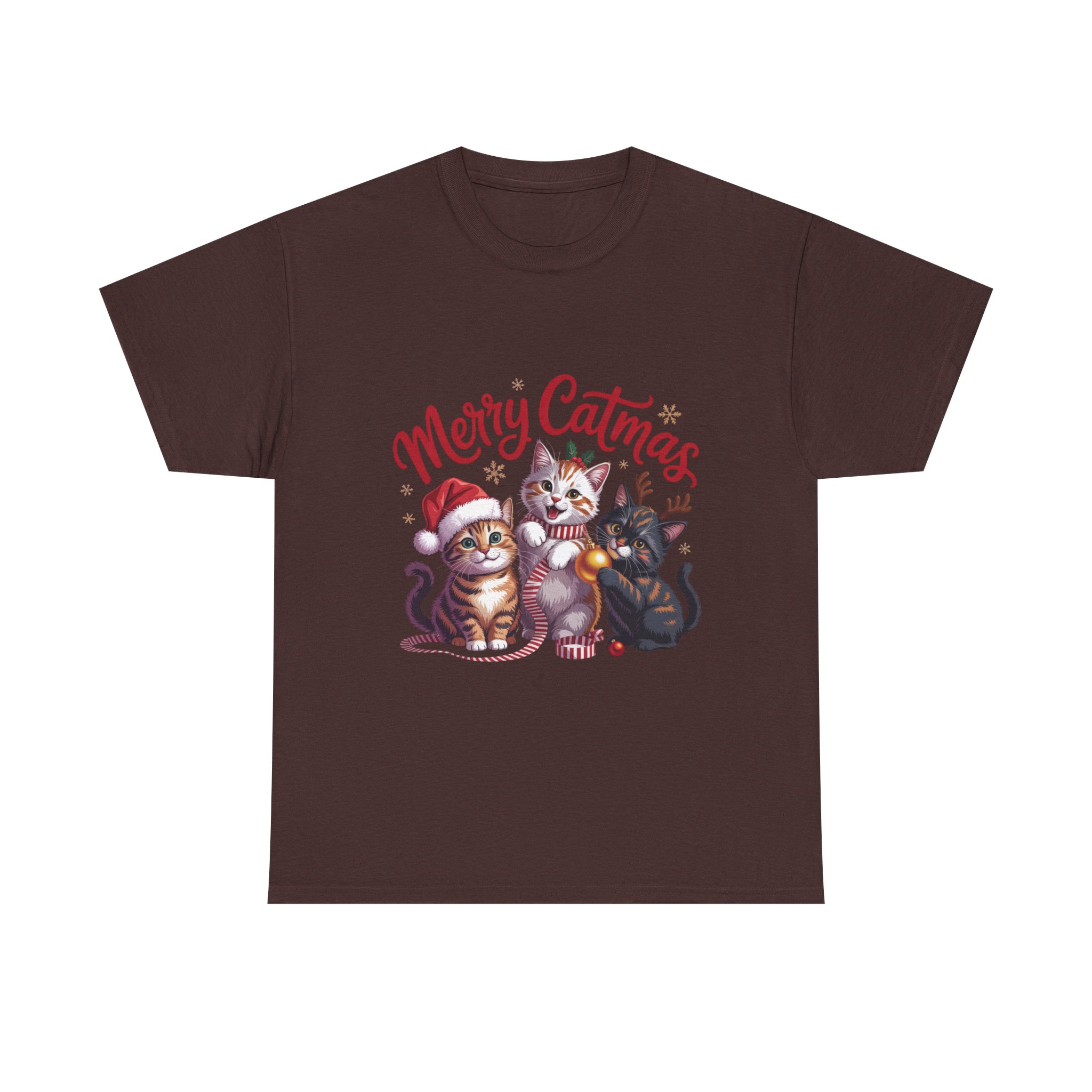 Merry Catmas! Unisex Cotton Tee - Holiday! - Image 5