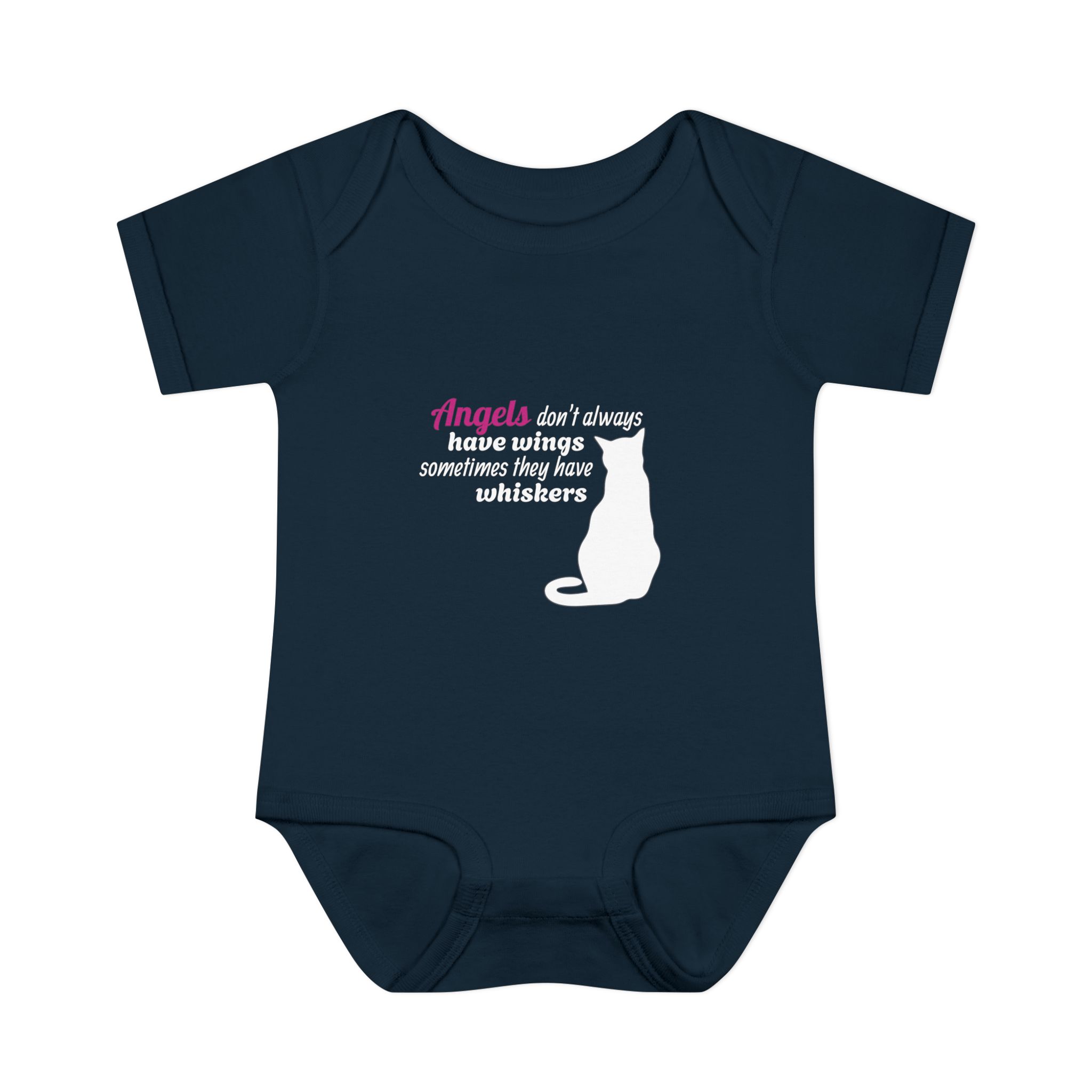 Angels Don't Always Have Wings, Sometimes they have Whiskers! Infant Baby Rib Bodysuit - Image 13