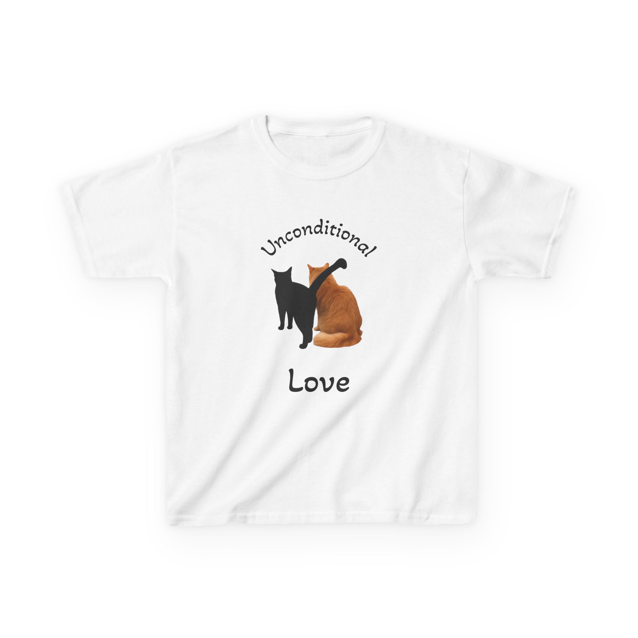 Kids Tee — "Unconditional Love" Cats Illustration - Image 3