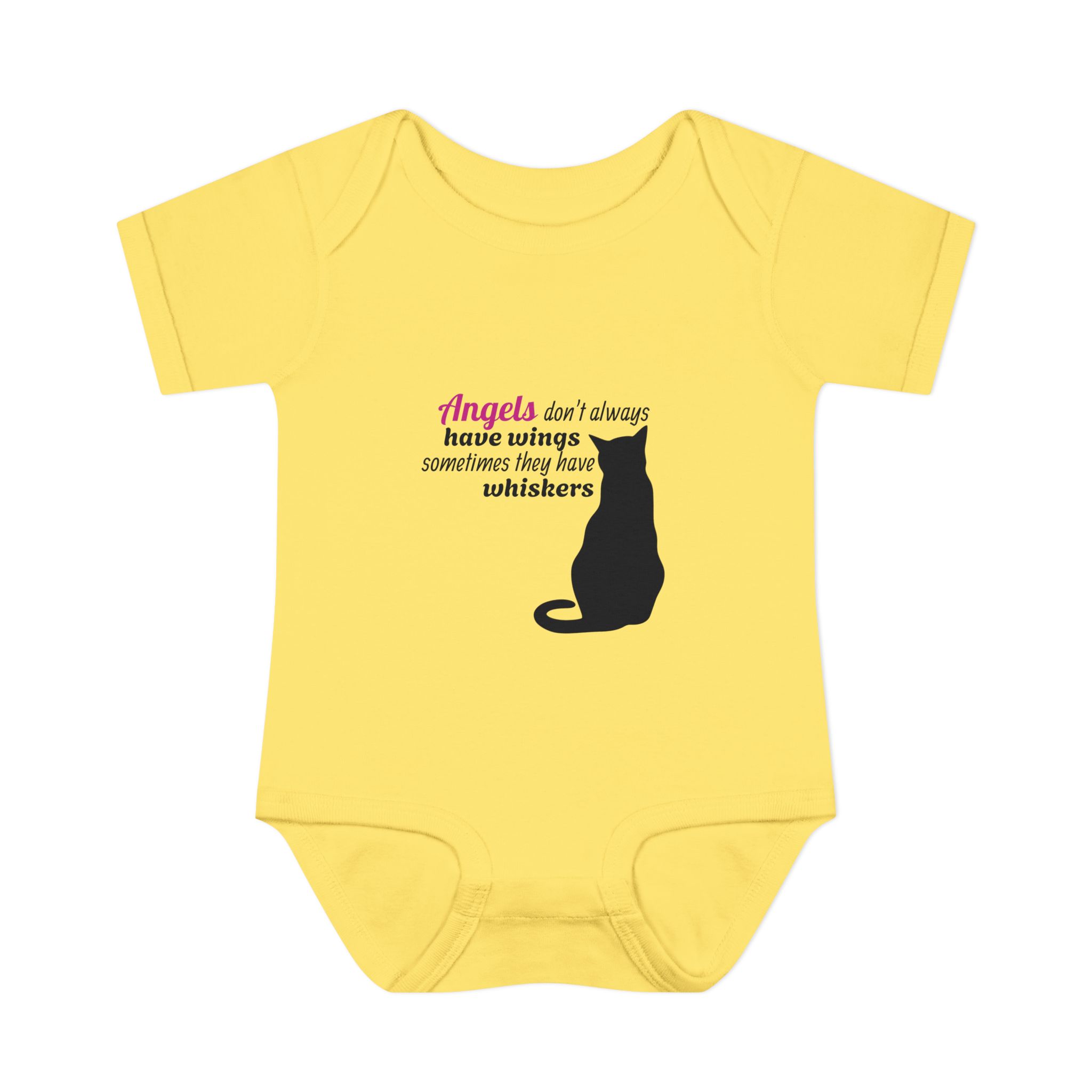 Angels Don't Always Have Wings, Sometimes they have Whiskers! Infant Baby Rib Bodysuit - Image 6