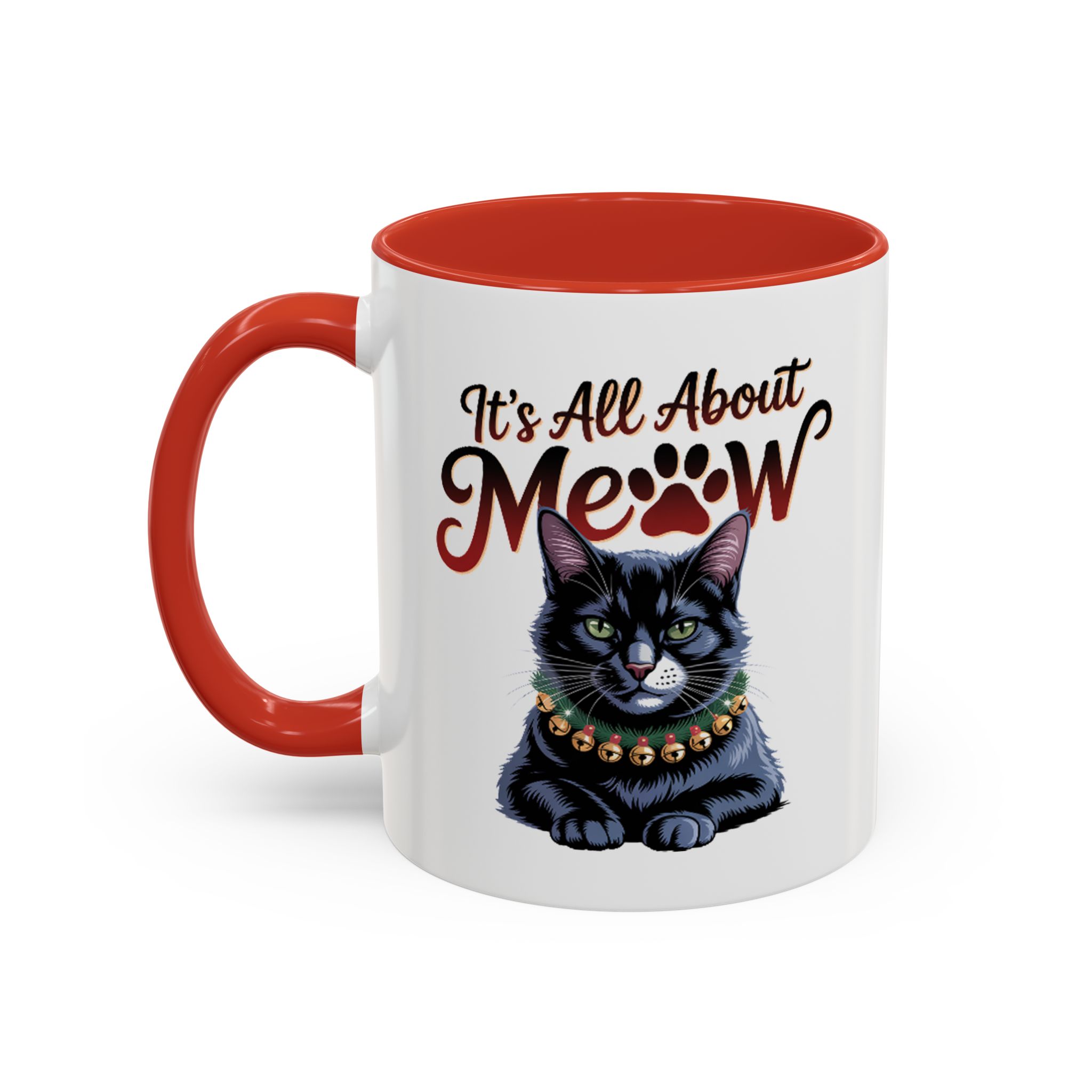 It's All About Meow Cat Coffee Mug — Cat Lover Ceramic Accent Mug (11/15 oz) - Image 3