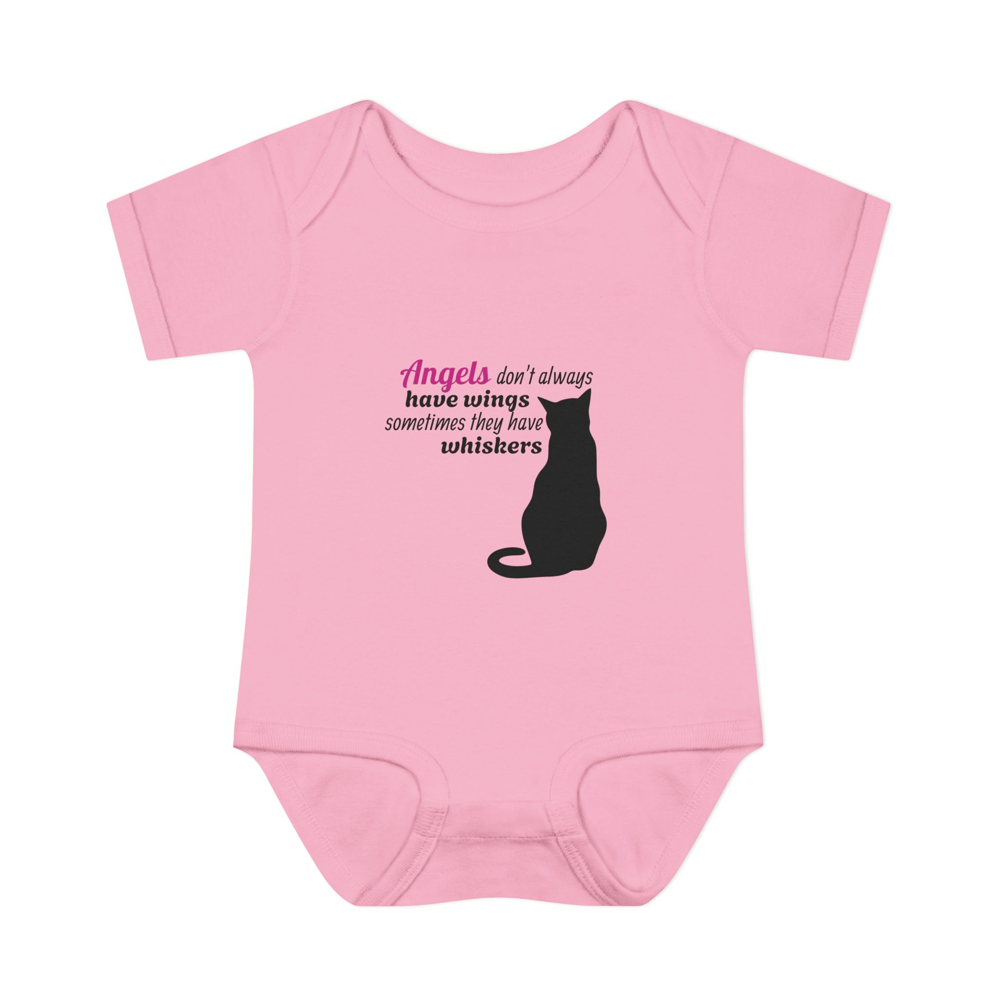 Angels Don't Always Have Wings, Sometimes they have Whiskers! Infant Baby Rib Bodysuit