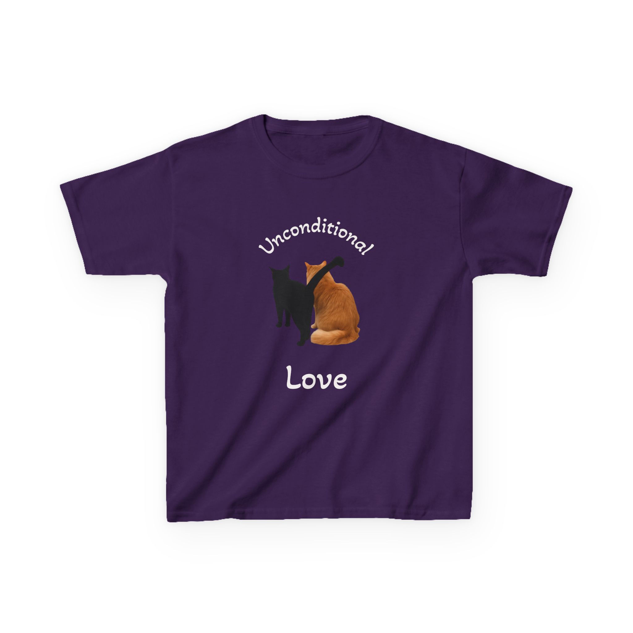 Kids Tee — "Unconditional Love" Cats Illustration - Image 2