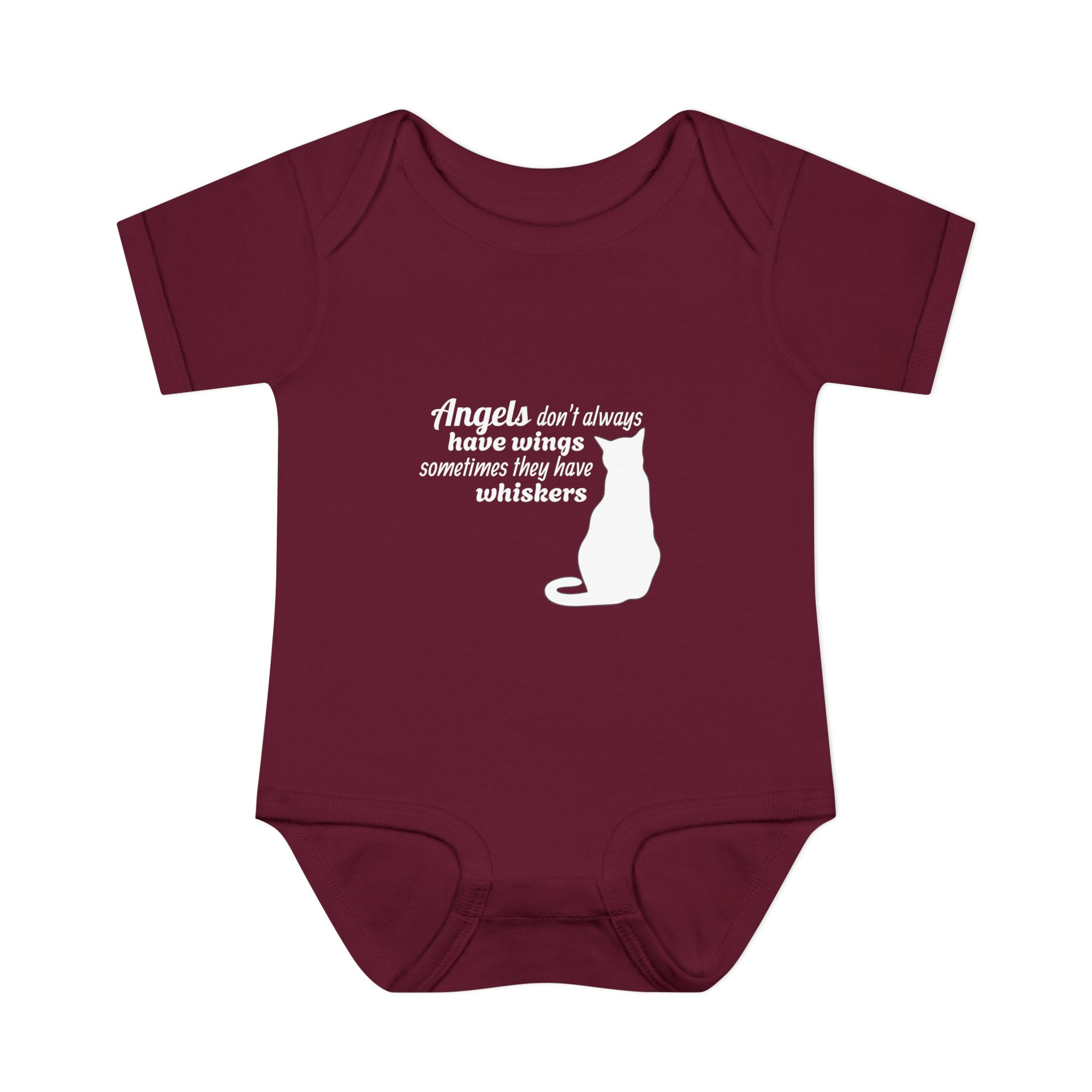 Angels Don't Always Have Wings, Sometimes they have Whiskers! Infant Baby Rib Bodysuit - Image 18