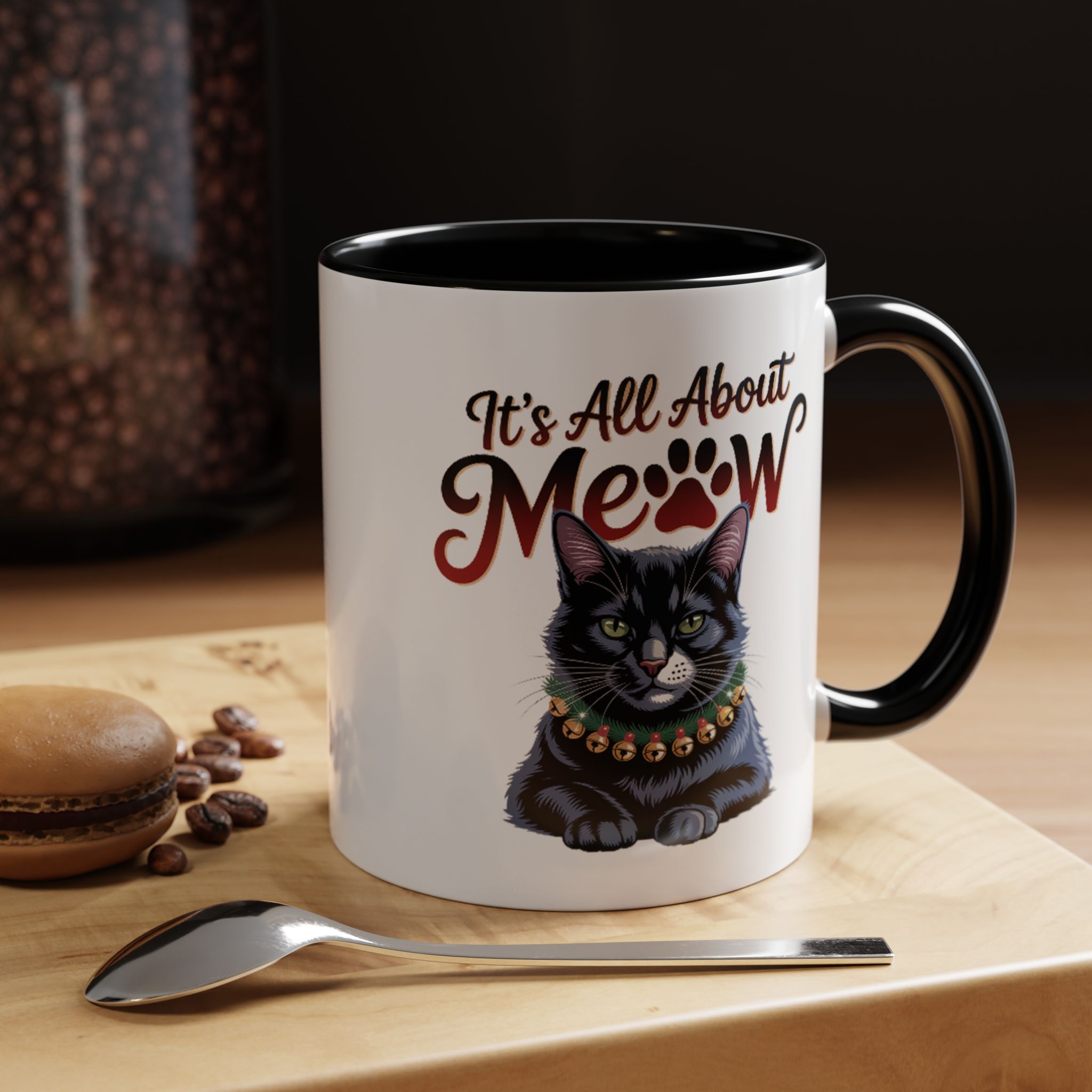 It's All About Meow Cat Coffee Mug — Cat Lover Ceramic Accent Mug (11/15 oz) - Image 6