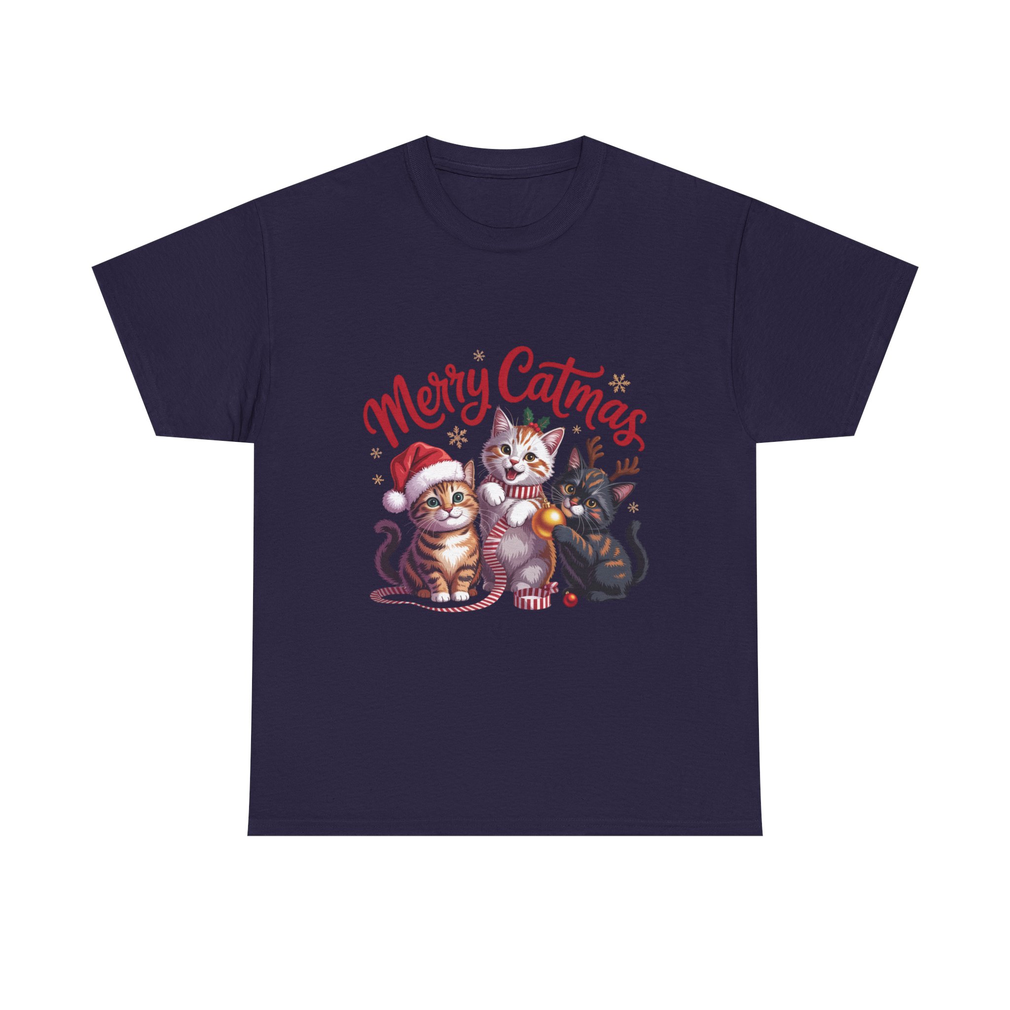 Merry Catmas! Unisex Cotton Tee - Holiday! - Image 14