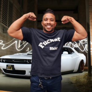 Fuckat Shit!! Unisex Heavy Cotton Tee - Front and Back Print - Relaxed Fit T-Shirt