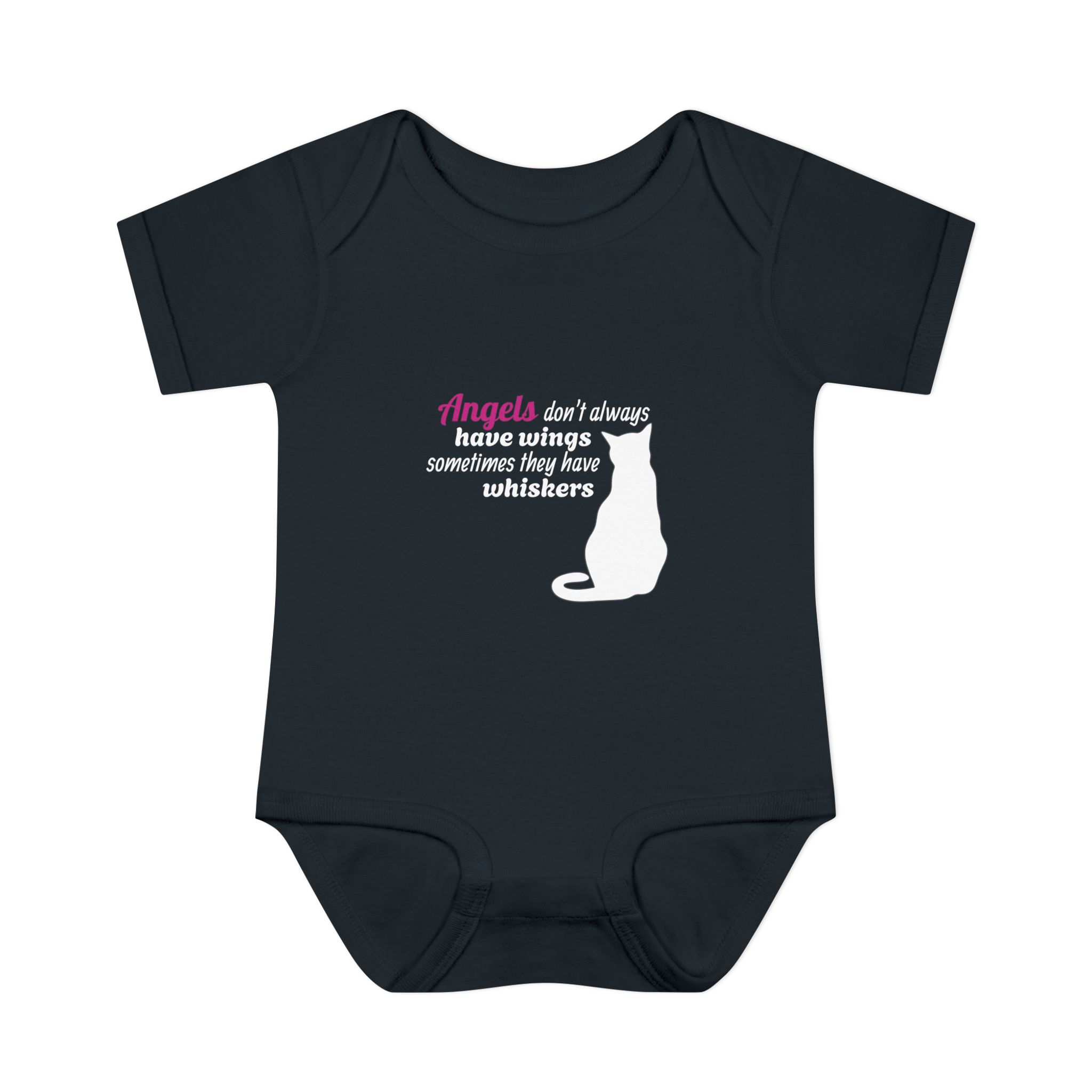 Angels Don't Always Have Wings, Sometimes they have Whiskers! Infant Baby Rib Bodysuit - Image 11