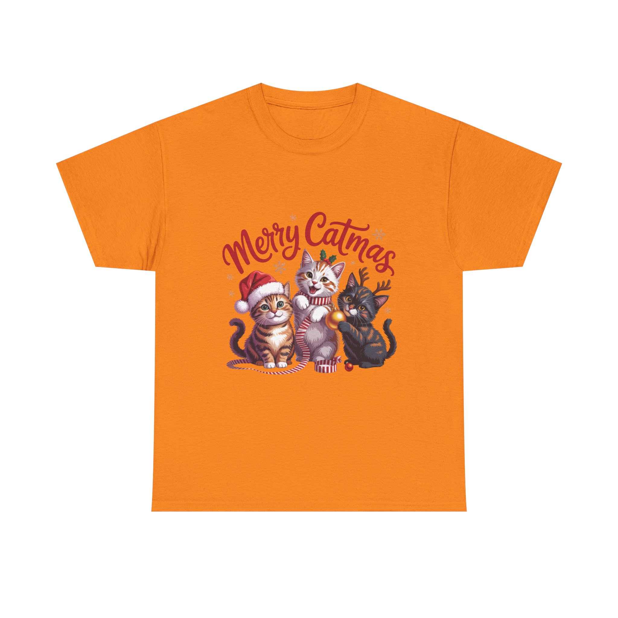 Merry Catmas! Unisex Cotton Tee - Holiday! - Image 9
