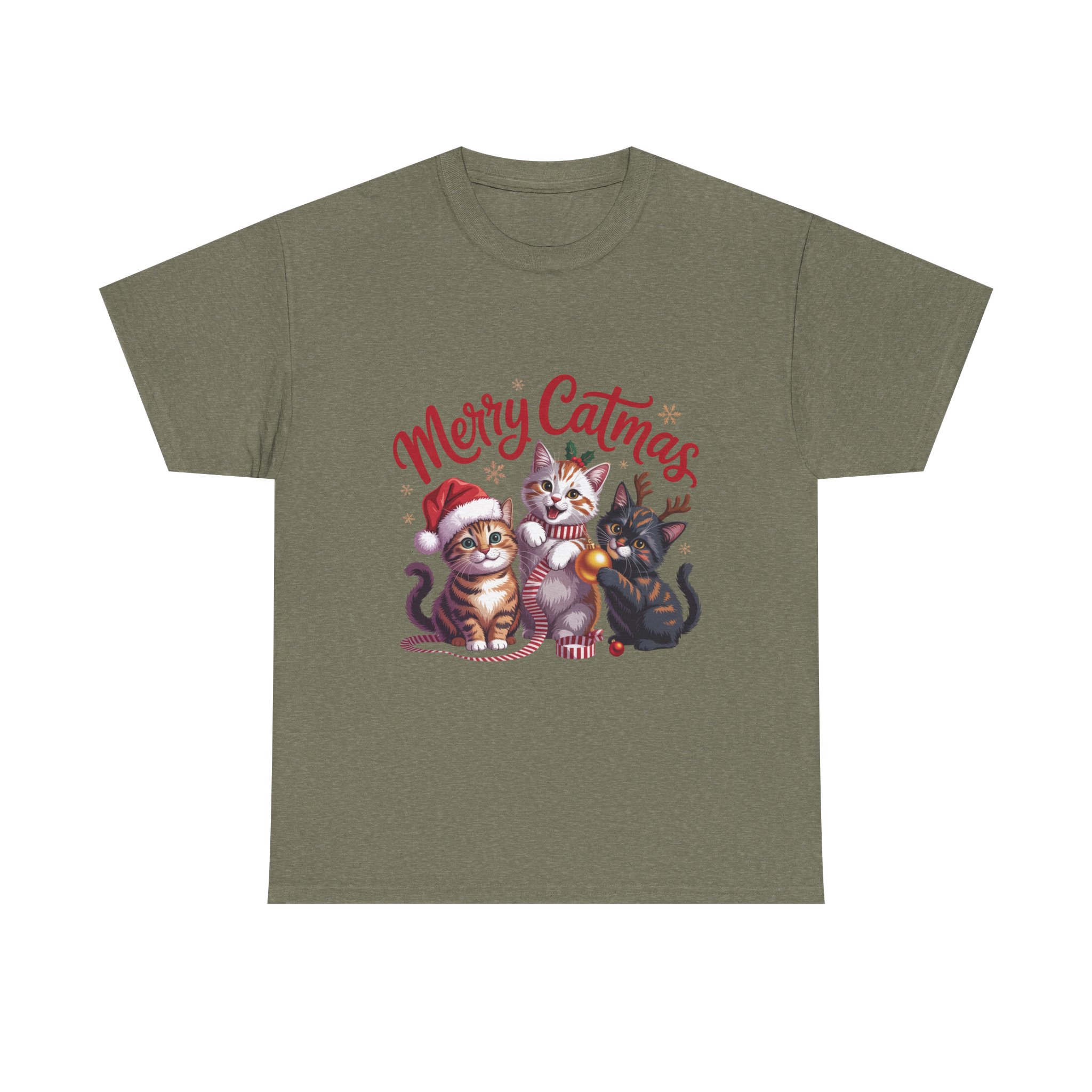 Merry Catmas! Unisex Cotton Tee - Holiday! - Image 11
