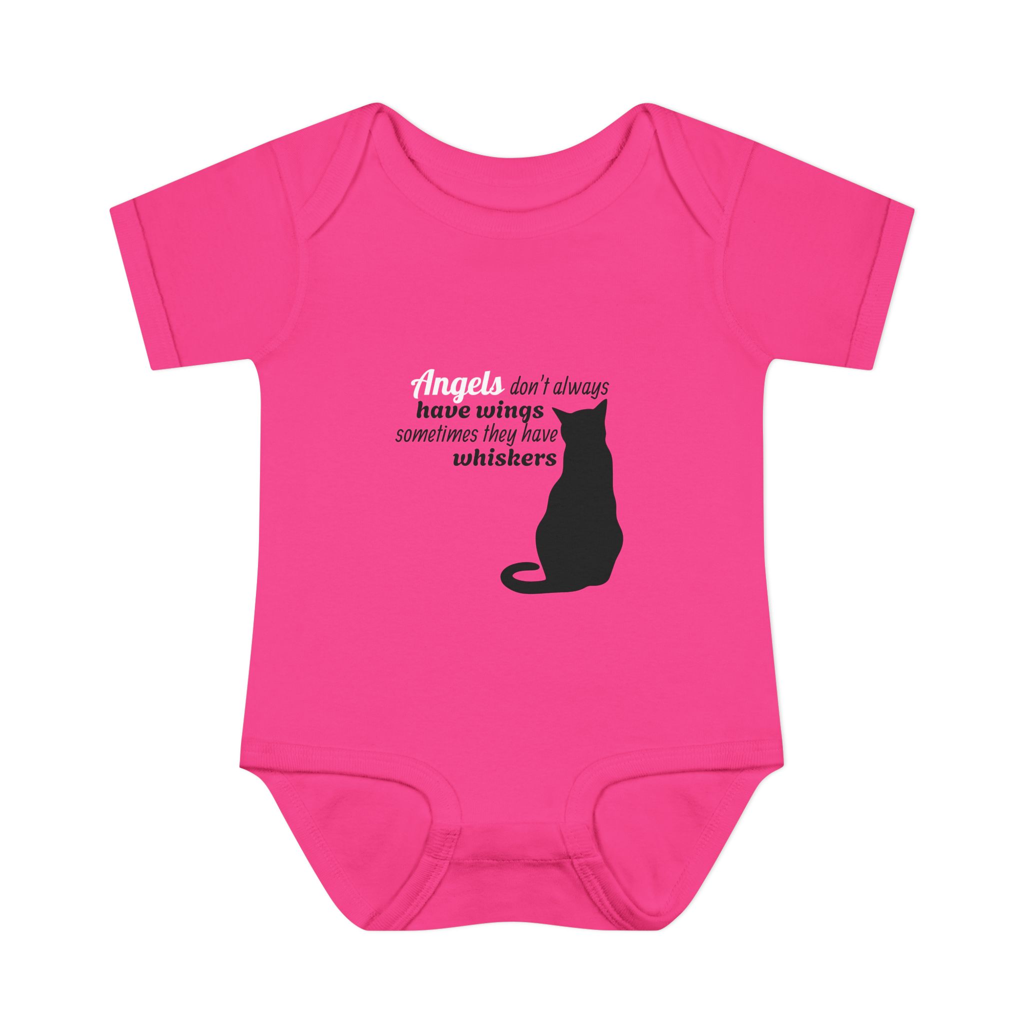 Angels Don't Always Have Wings, Sometimes they have Whiskers! Infant Baby Rib Bodysuit - Image 15