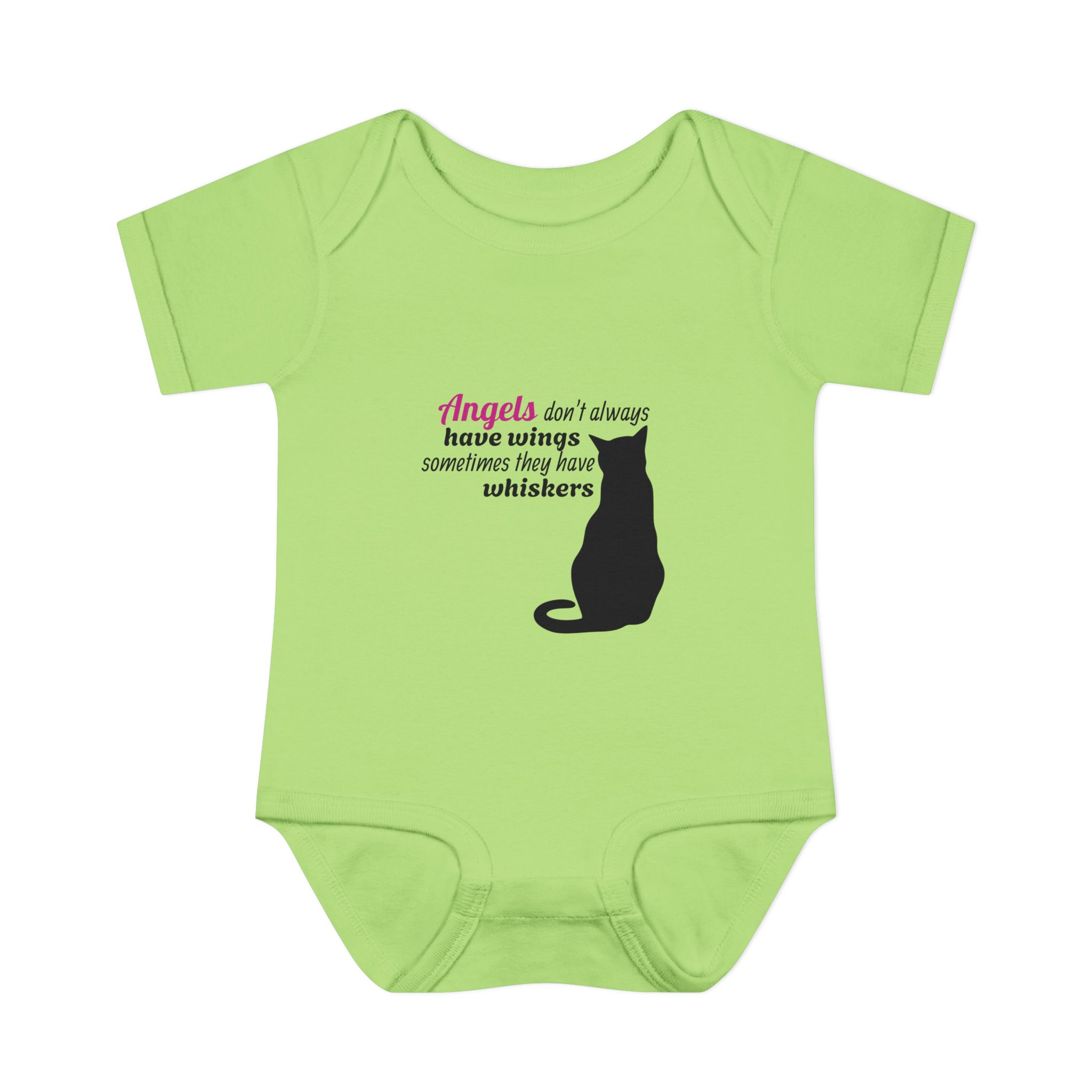 Angels Don't Always Have Wings, Sometimes they have Whiskers! Infant Baby Rib Bodysuit - Image 7