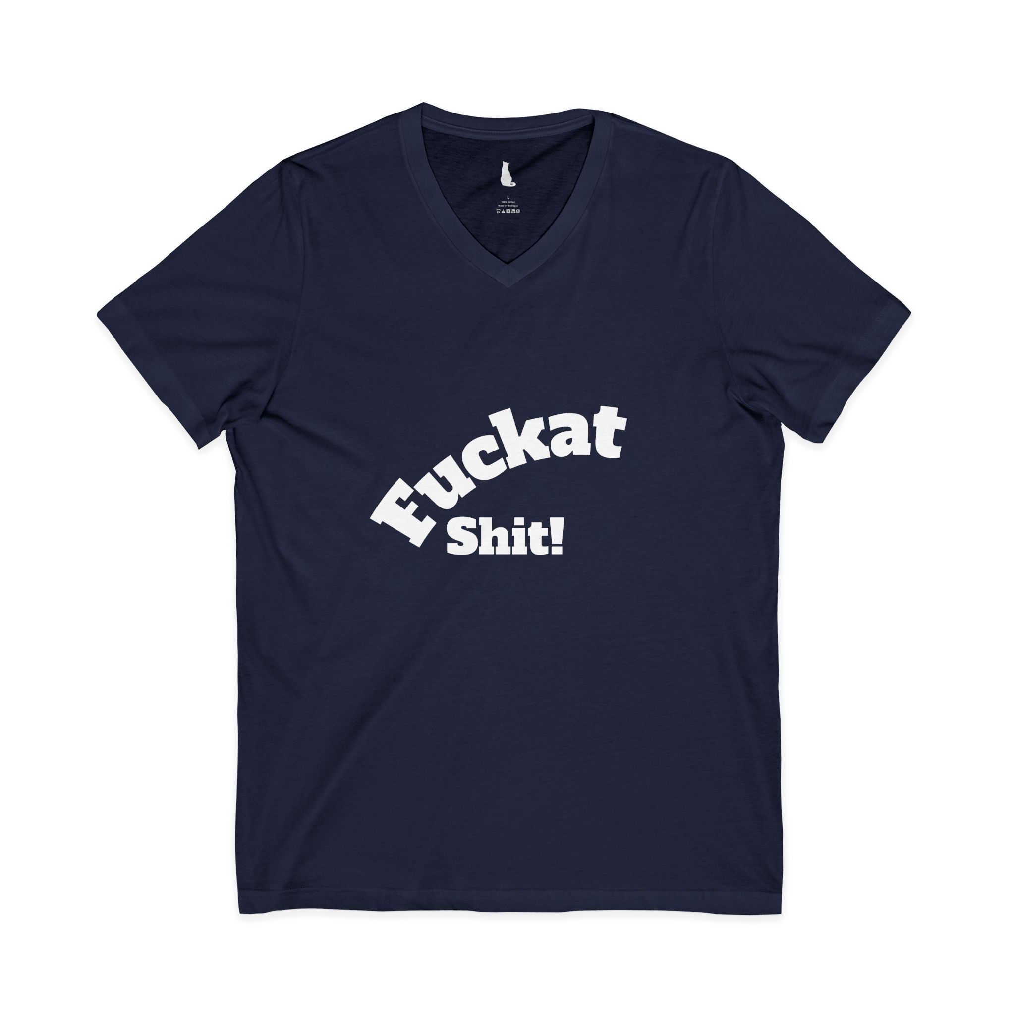 Fuckat Shit! Ladies 100% Cotton V-neck t-shirt - Image 7