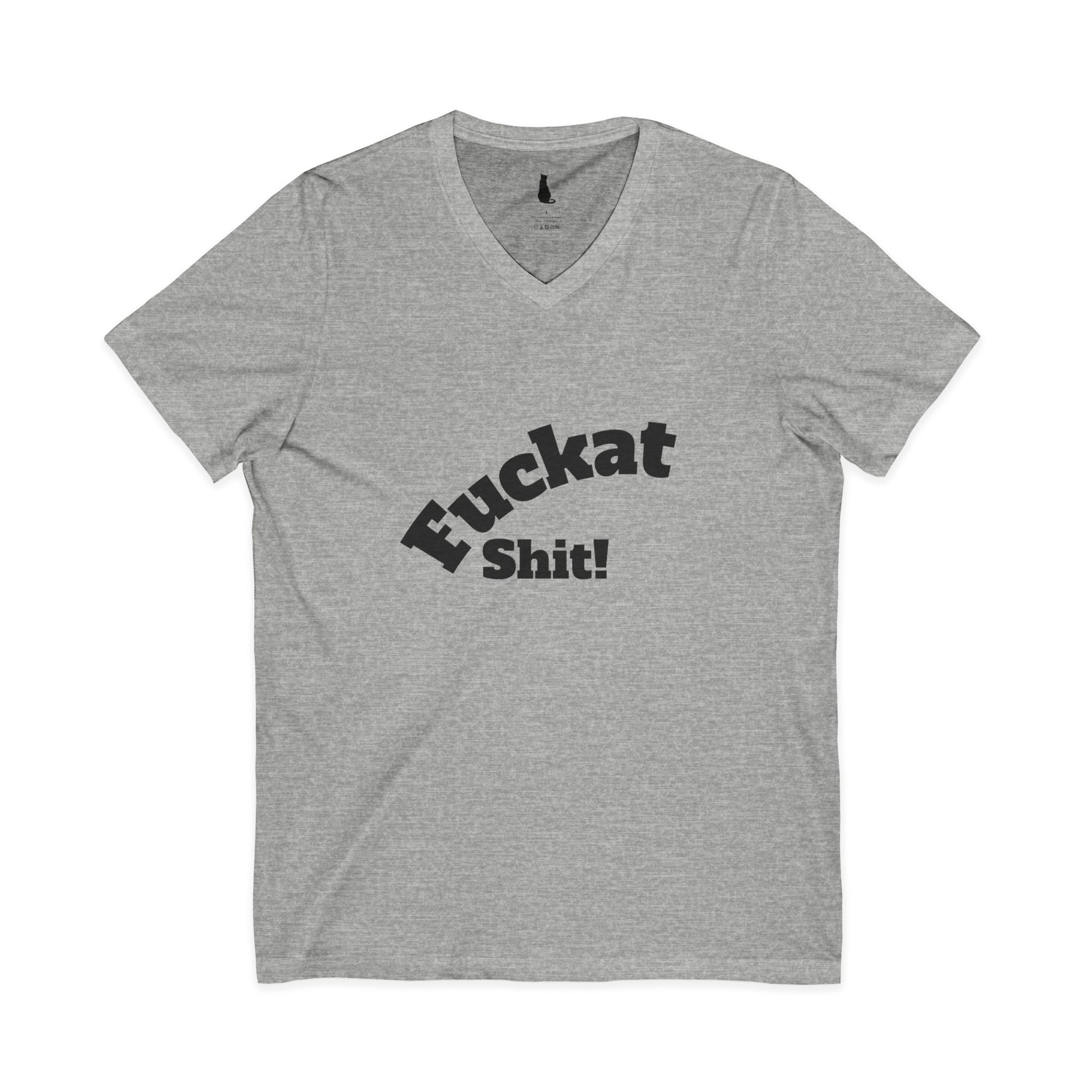 Fuckat Shit! Ladies 100% Cotton V-neck t-shirt - Image 5