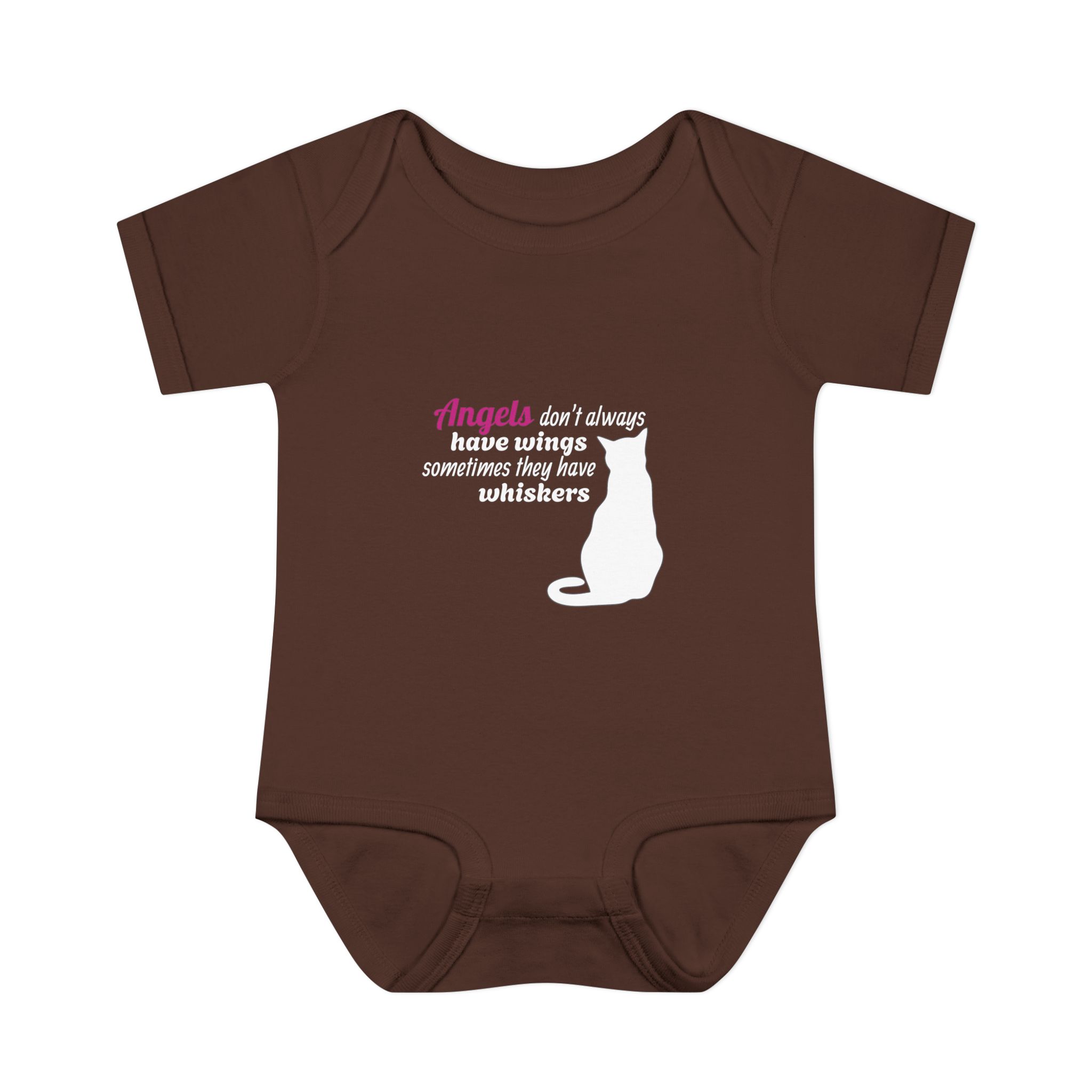 Angels Don't Always Have Wings, Sometimes they have Whiskers! Infant Baby Rib Bodysuit - Image 3