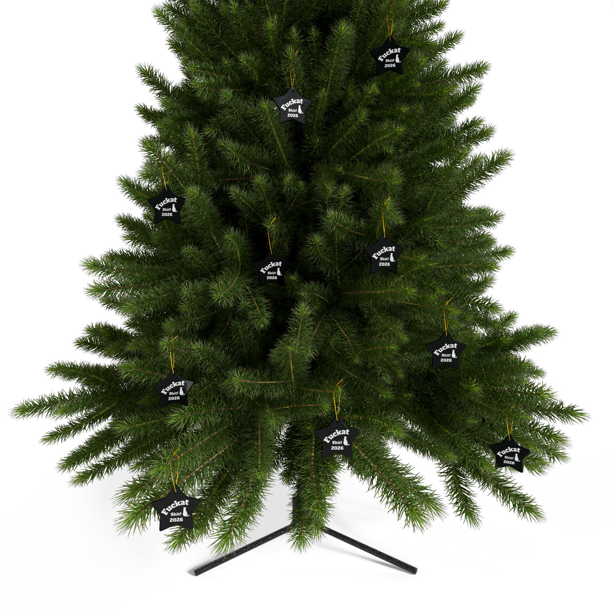Fuckat Shit! Ornaments - Black -2-Side, (1pc, 3pcs, 5pcs, 10pcs) - Image 56