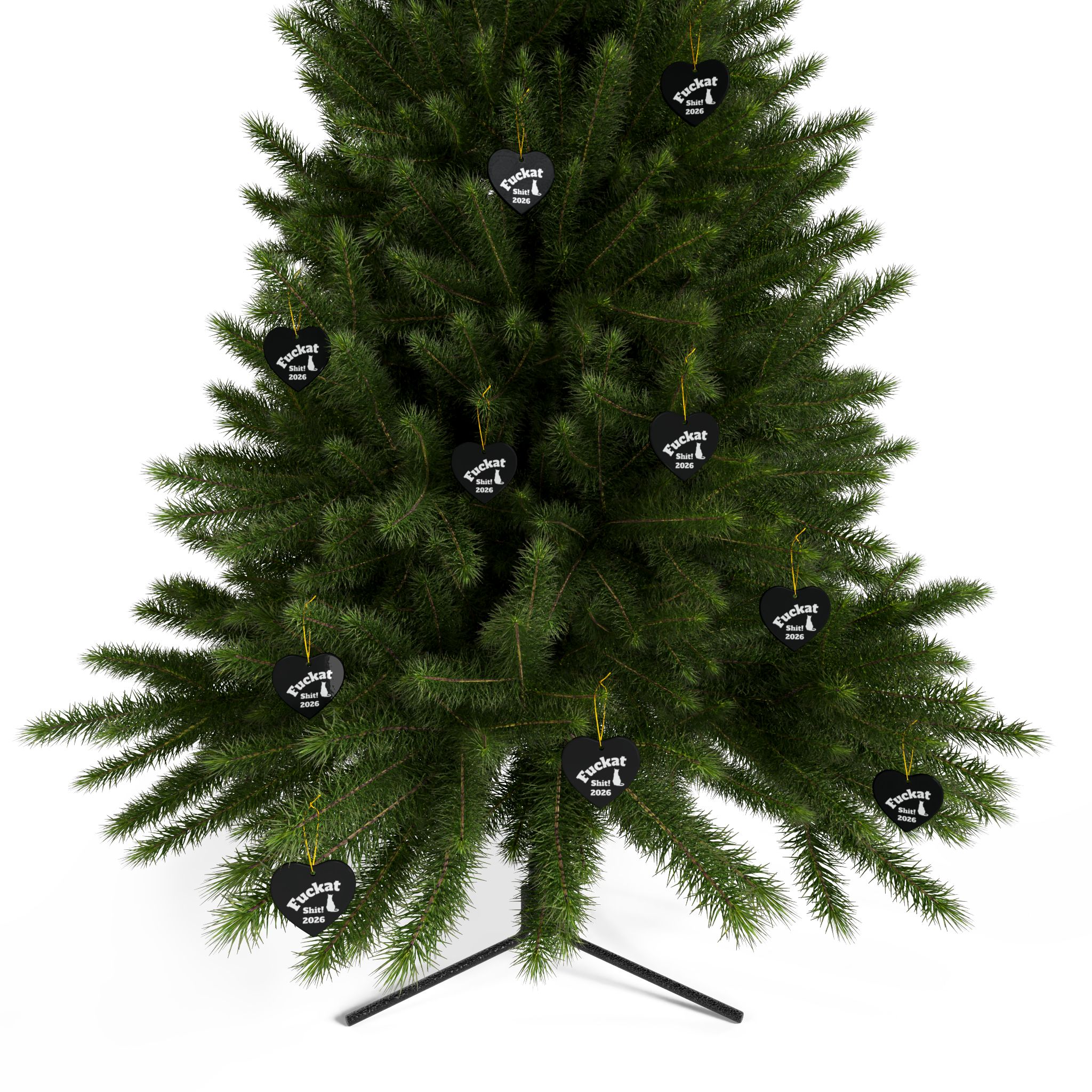 Fuckat Shit! Ornaments - Black -2-Side, (1pc, 3pcs, 5pcs, 10pcs) - Image 52