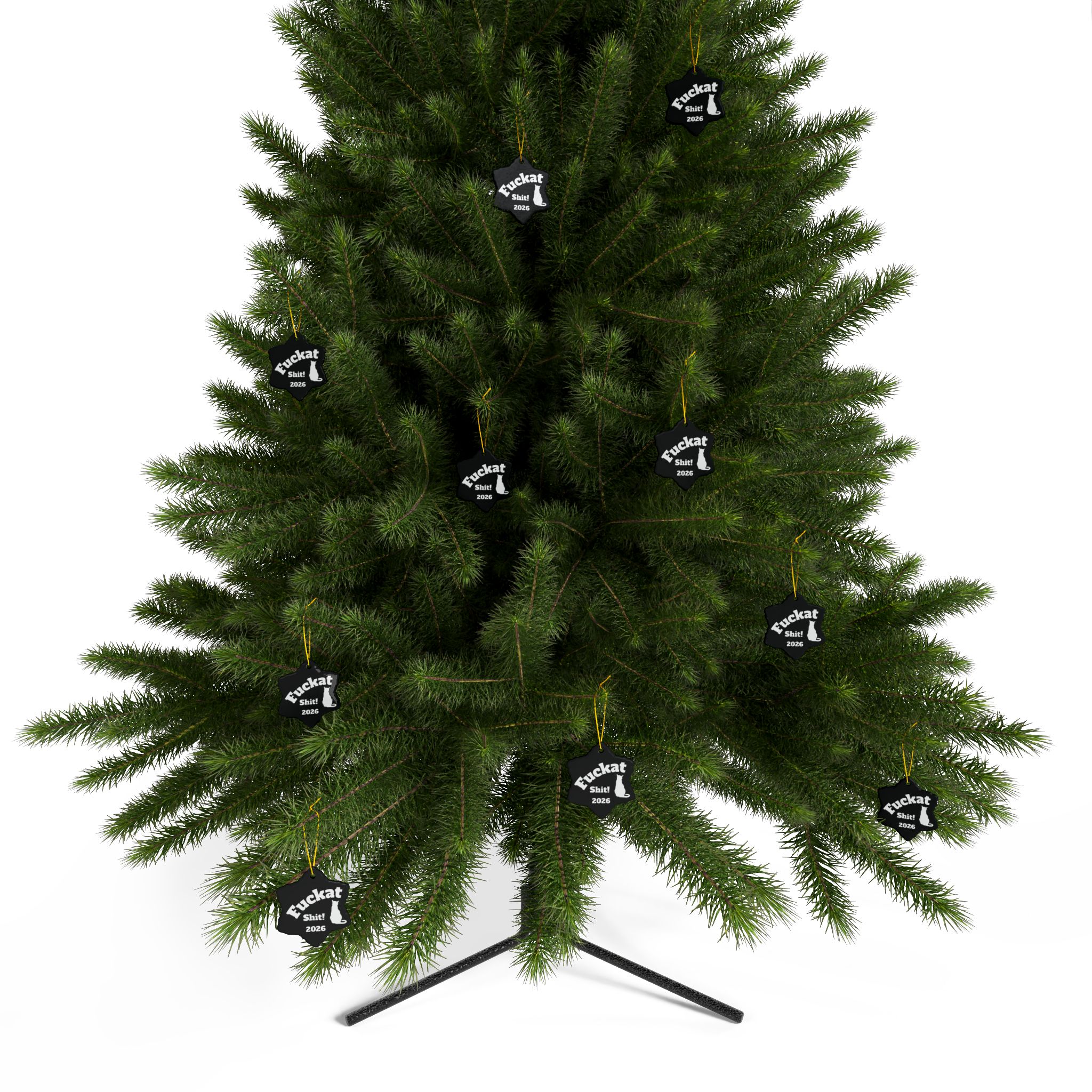 Fuckat Shit! Ornaments - Black -2-Side, (1pc, 3pcs, 5pcs, 10pcs) - Image 60
