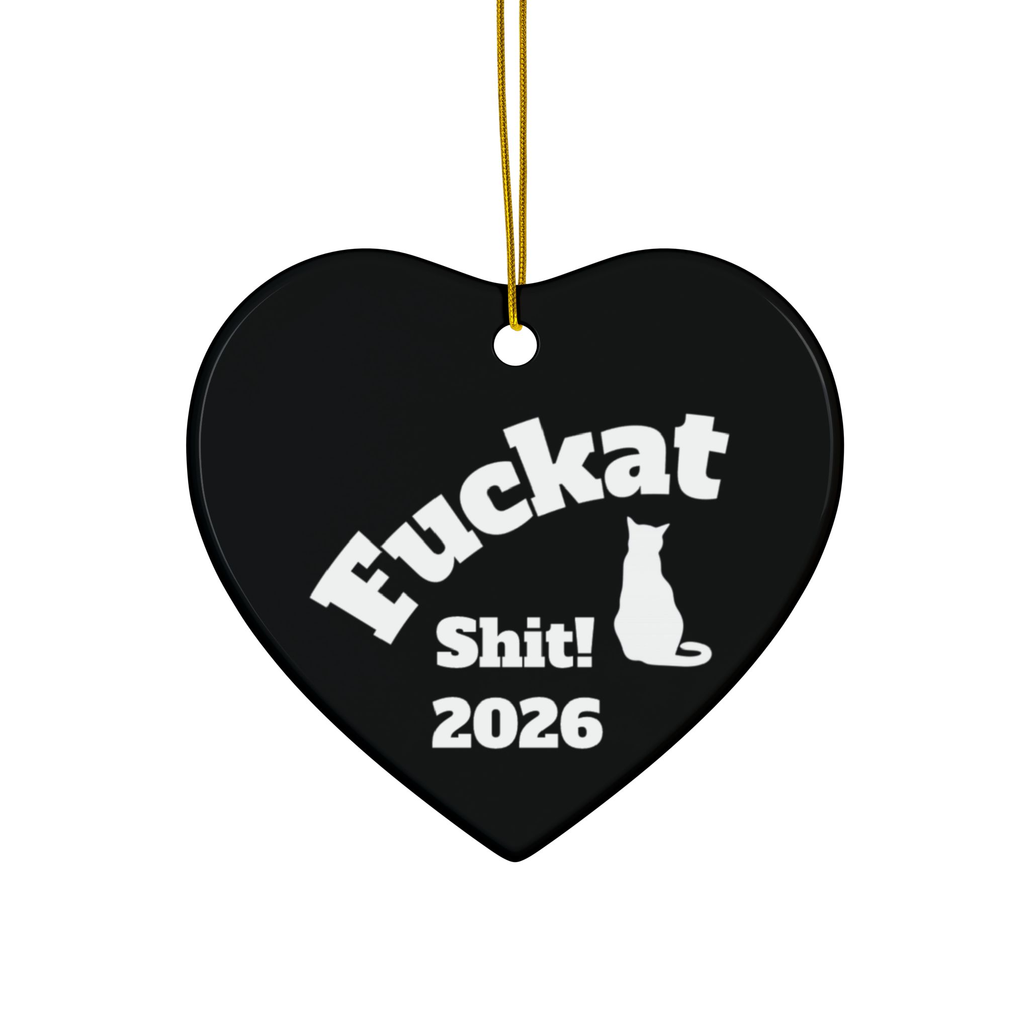 Fuckat Shit! Ornaments - Black -2-Side, (1pc, 3pcs, 5pcs, 10pcs) - Image 17