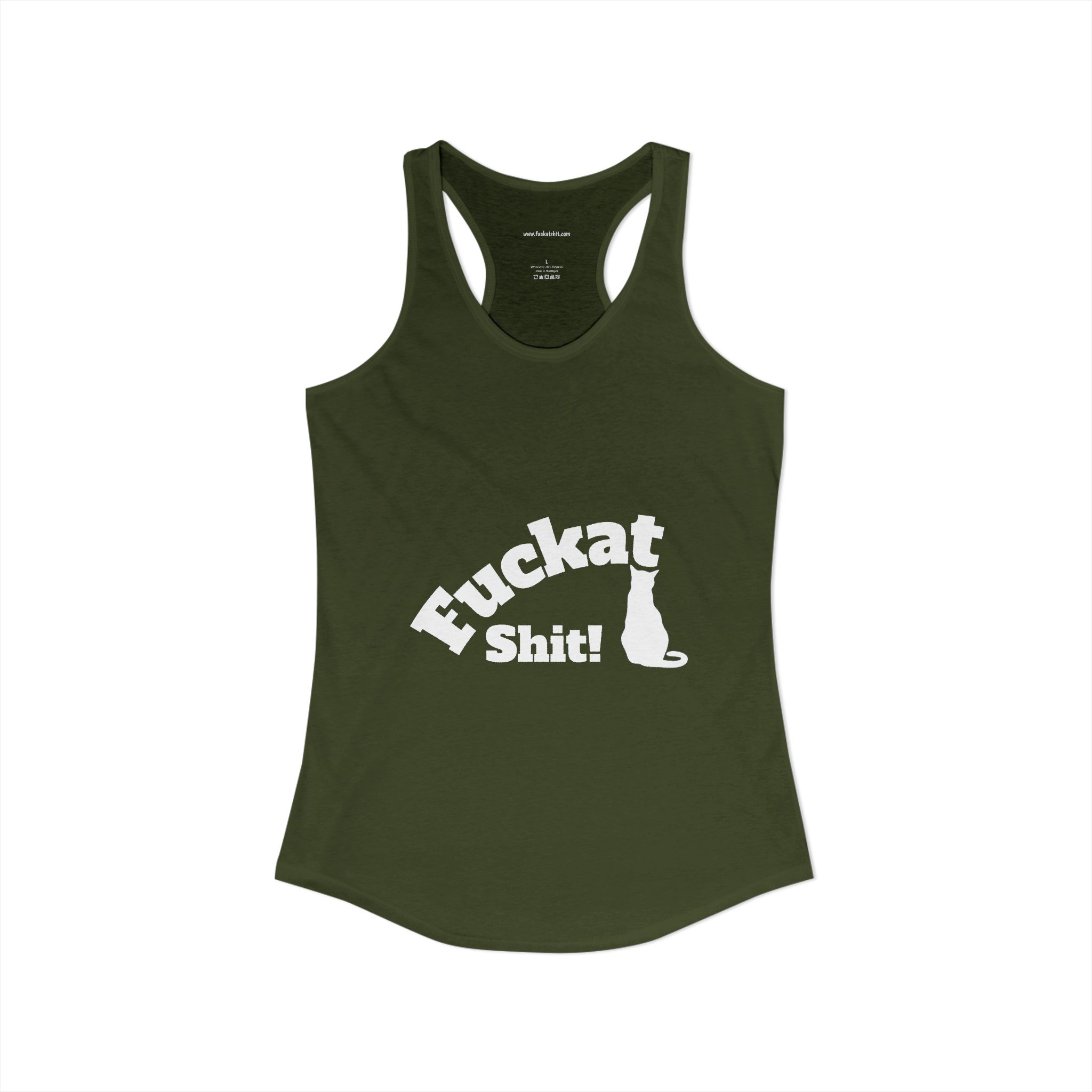 Fuckat Shit! Women's Ideal Racerback Tank - Image 14