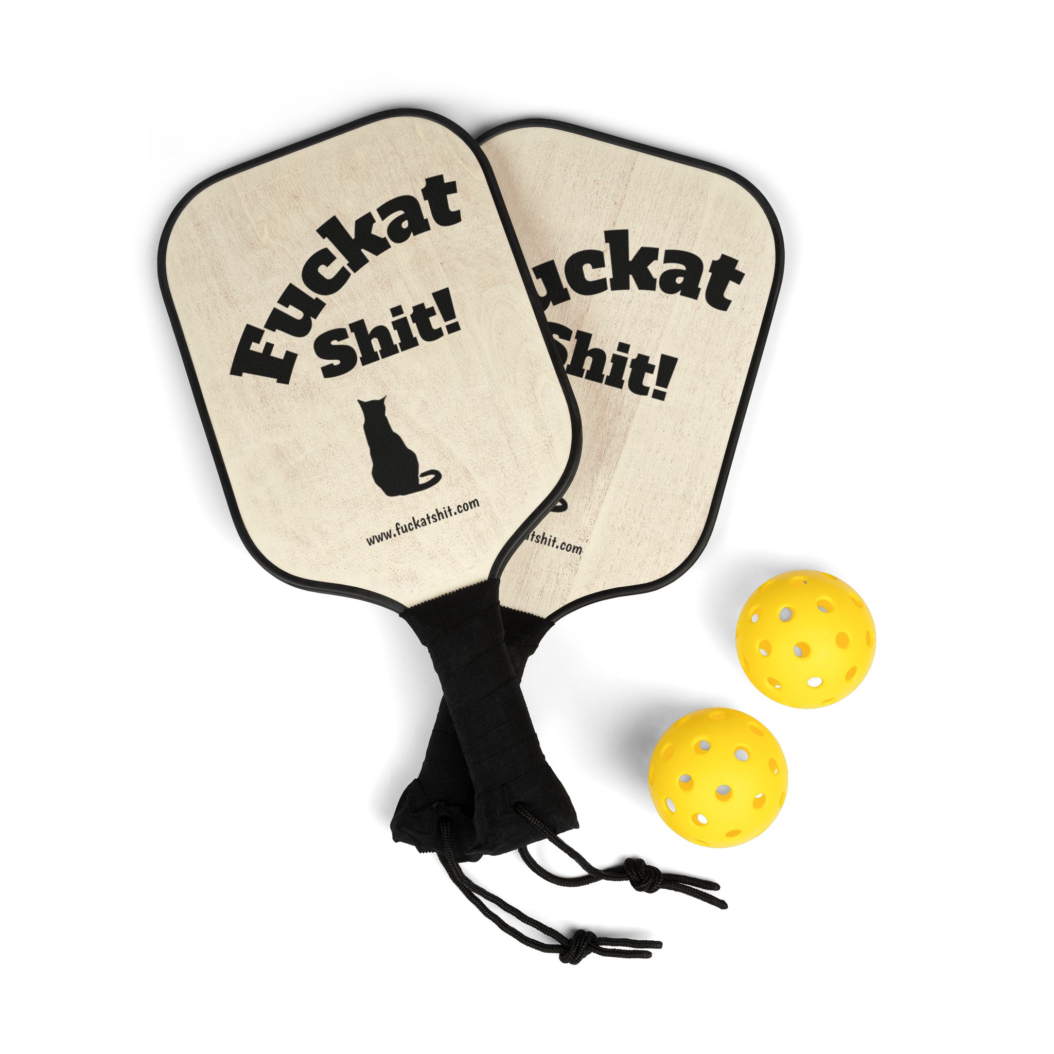 Fuckat Shit! Pickleball Paddle | Pickleball Kit, Novelty Sport Paddle - Image 2