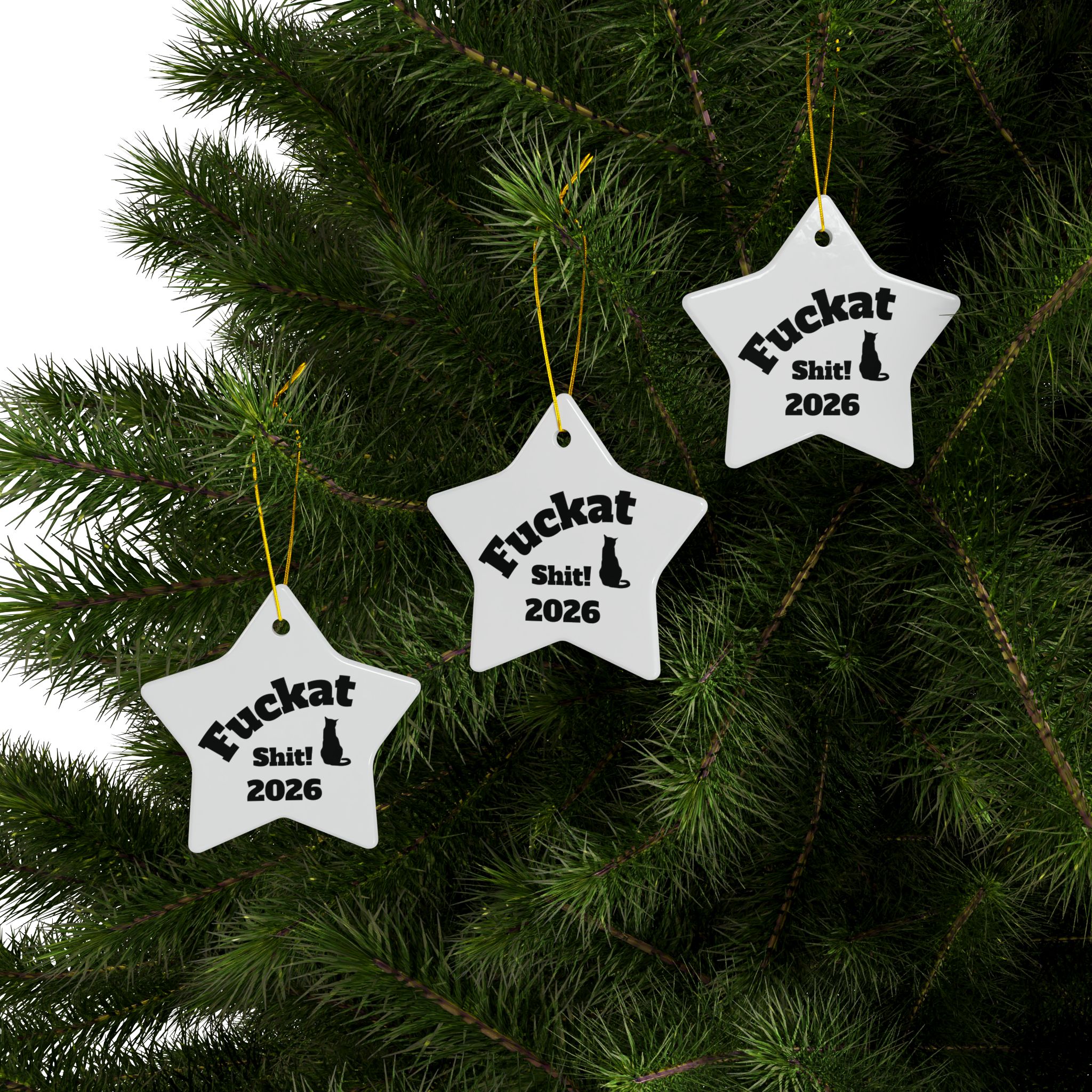 Fuckat Shit! Ornament - White - Image 24