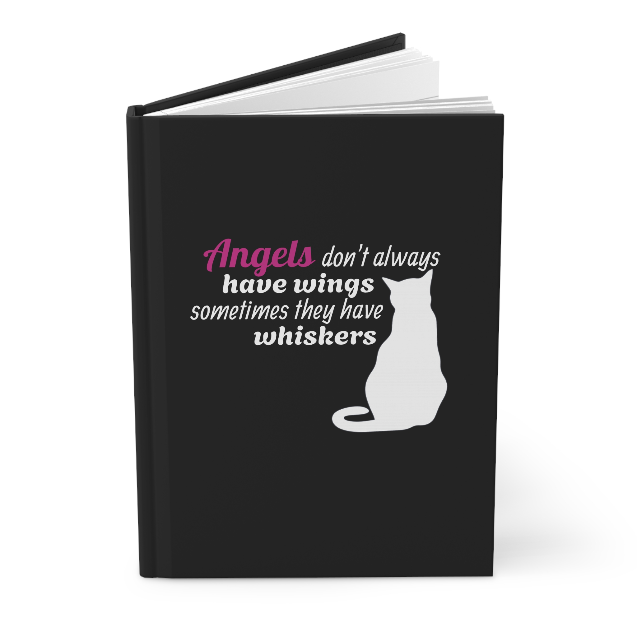 Angels Don't Always Have Wings, Sometimes They Have Whiskers Journal | Cat Silhouette Hardcover - Image 4