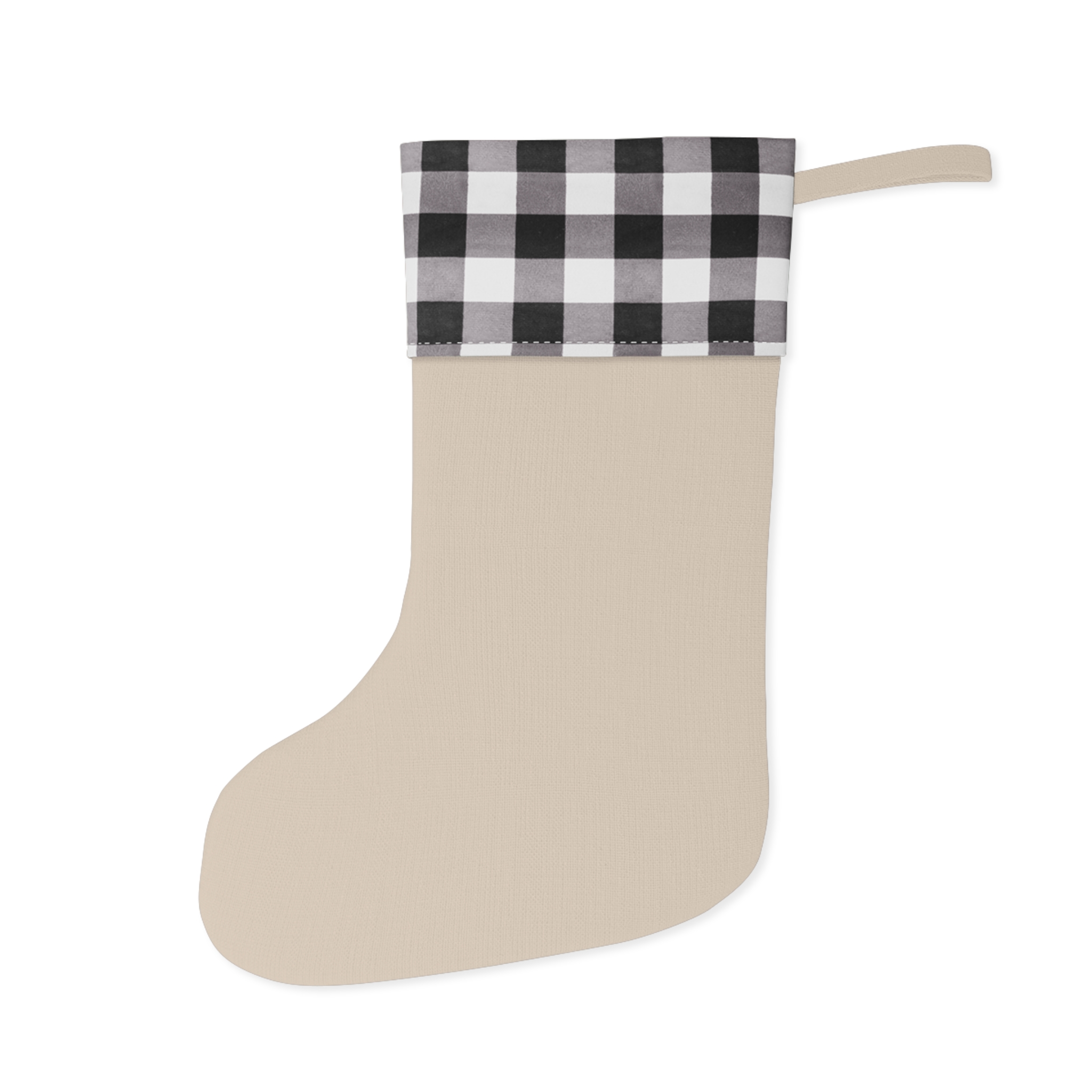 It's All About Meow Cat Christmas Stocking – Buffalo Plaid Top Cat Lover Holiday Stocking - Image 6