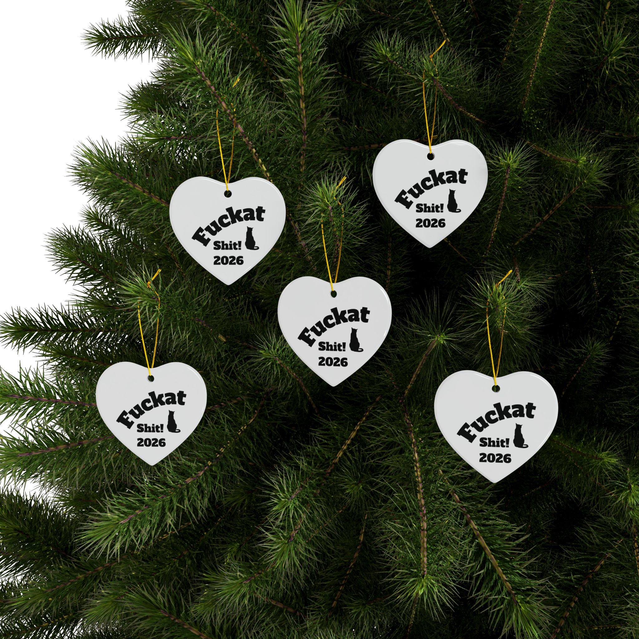 Fuckat Shit! Ornament - White - Image 36