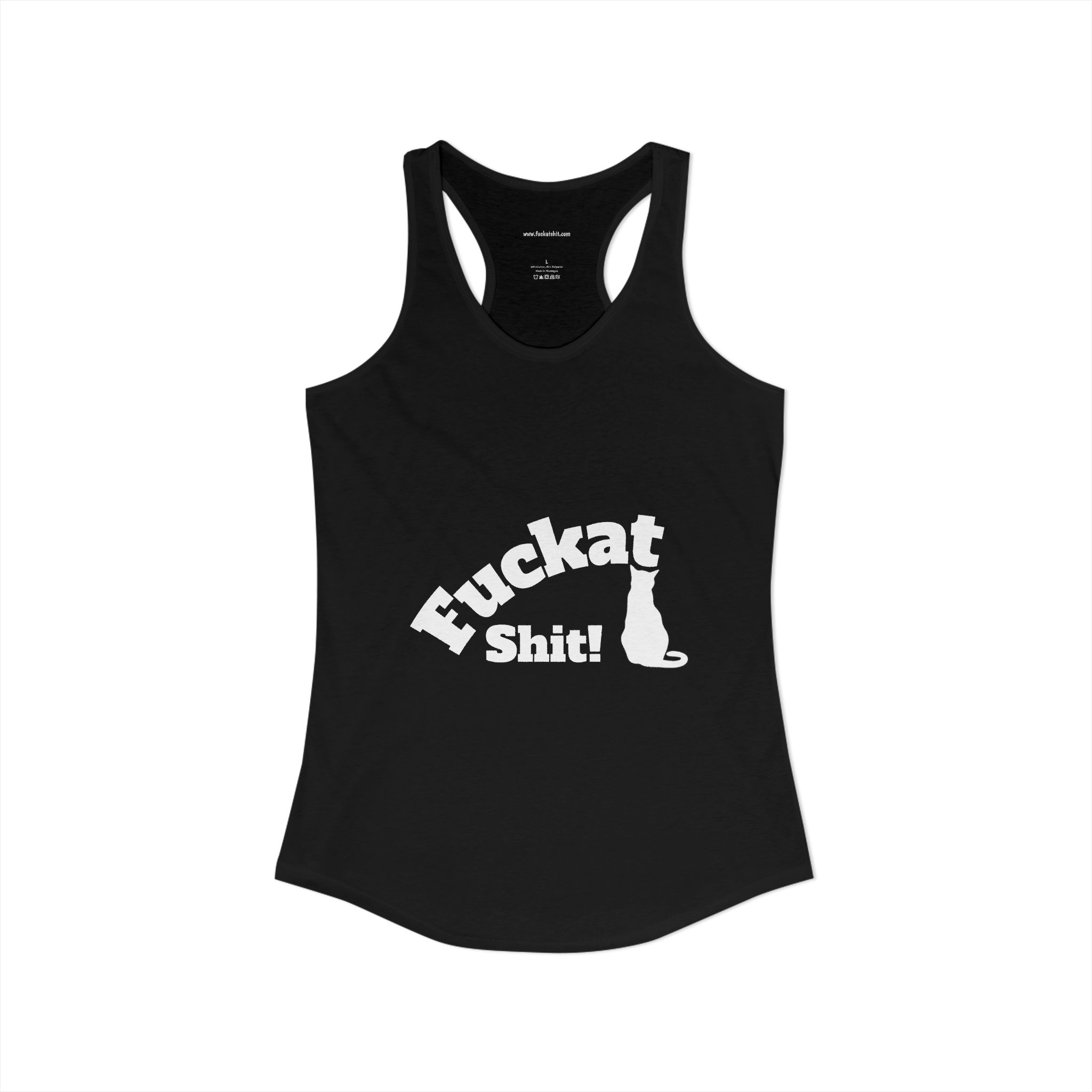 Fuckat Shit! Women's Ideal Racerback Tank - Image 3